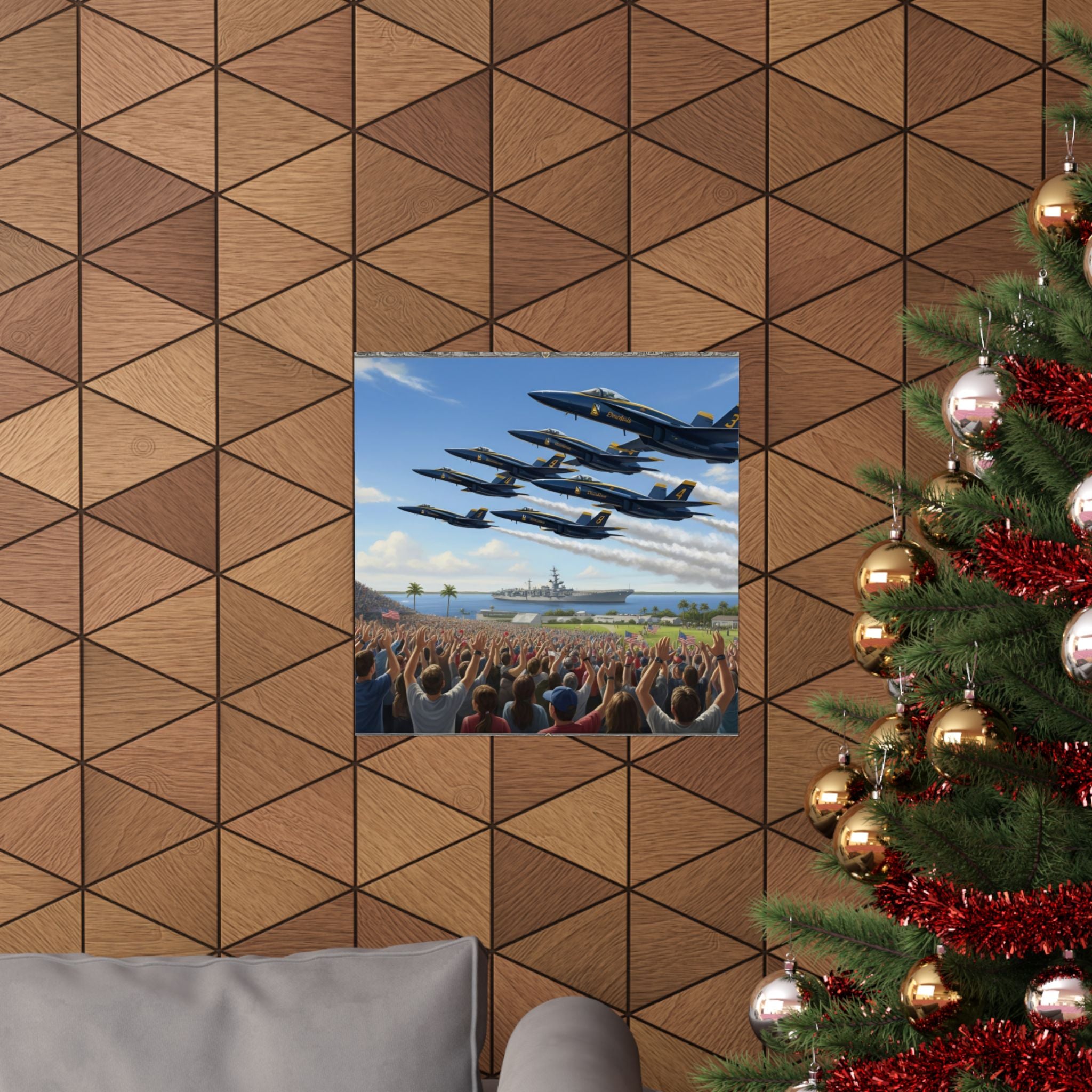 Airshow Navy Blue Angels Poster — Matte Vertical Aviation Print