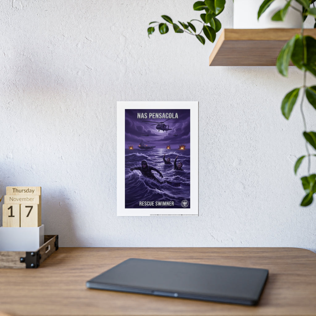NAS Pensacola Rescue Swimmer Gloss Poster