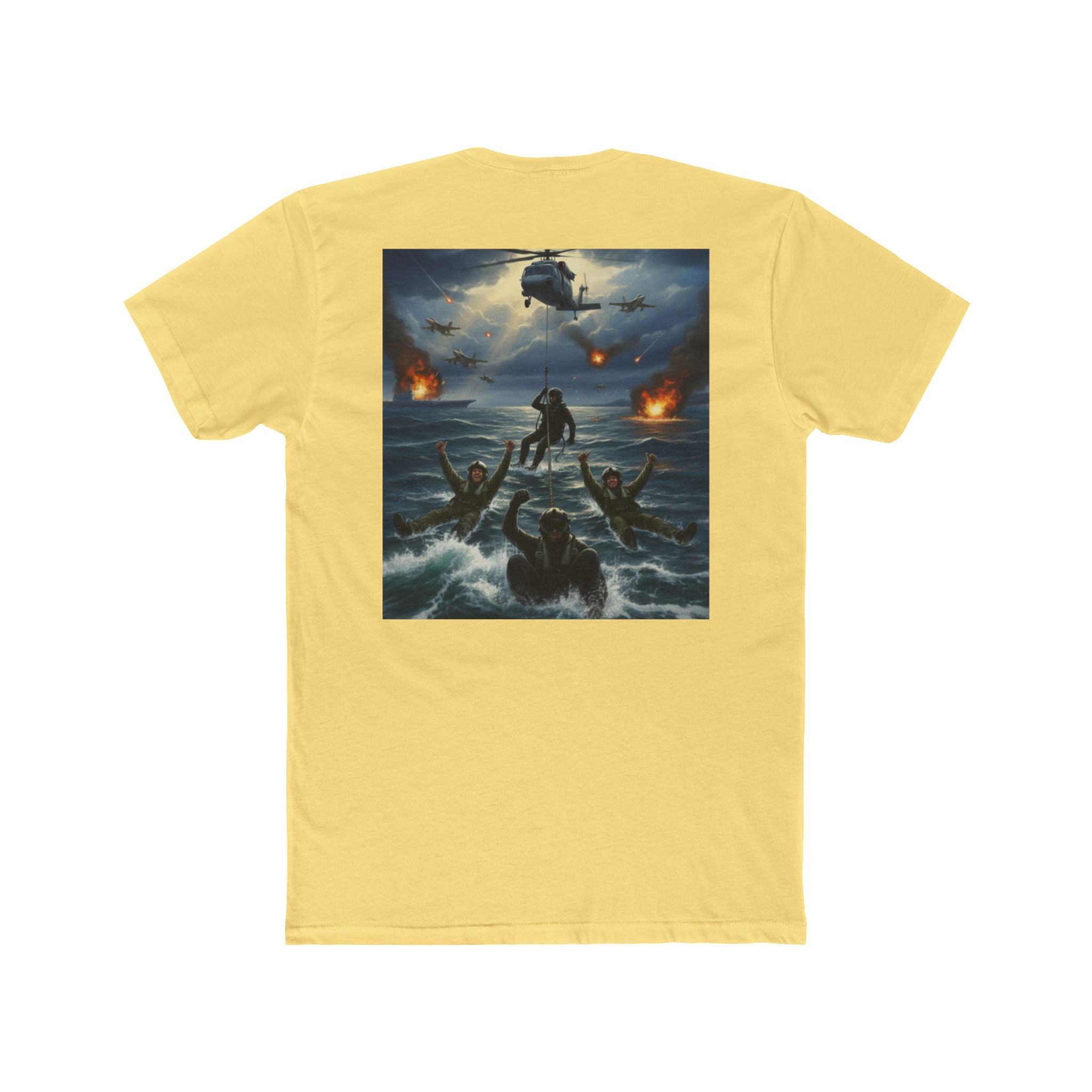 Rescue at Sea Graphic Tee — Dramatic Ocean Rescue Poster T-Shirt