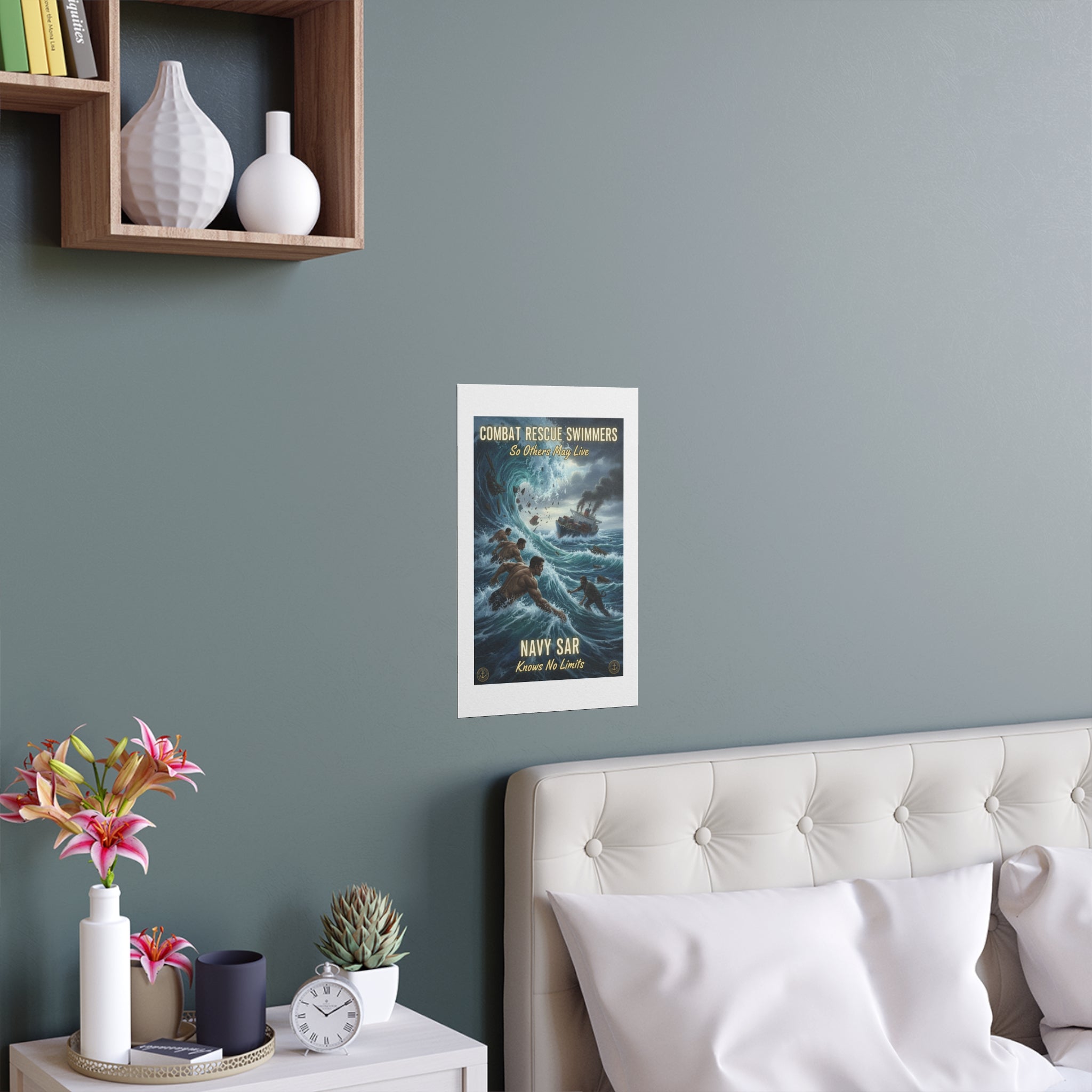 Combat Rescue Swimmers Navy SAR Silk Poster — "So Others May Live"