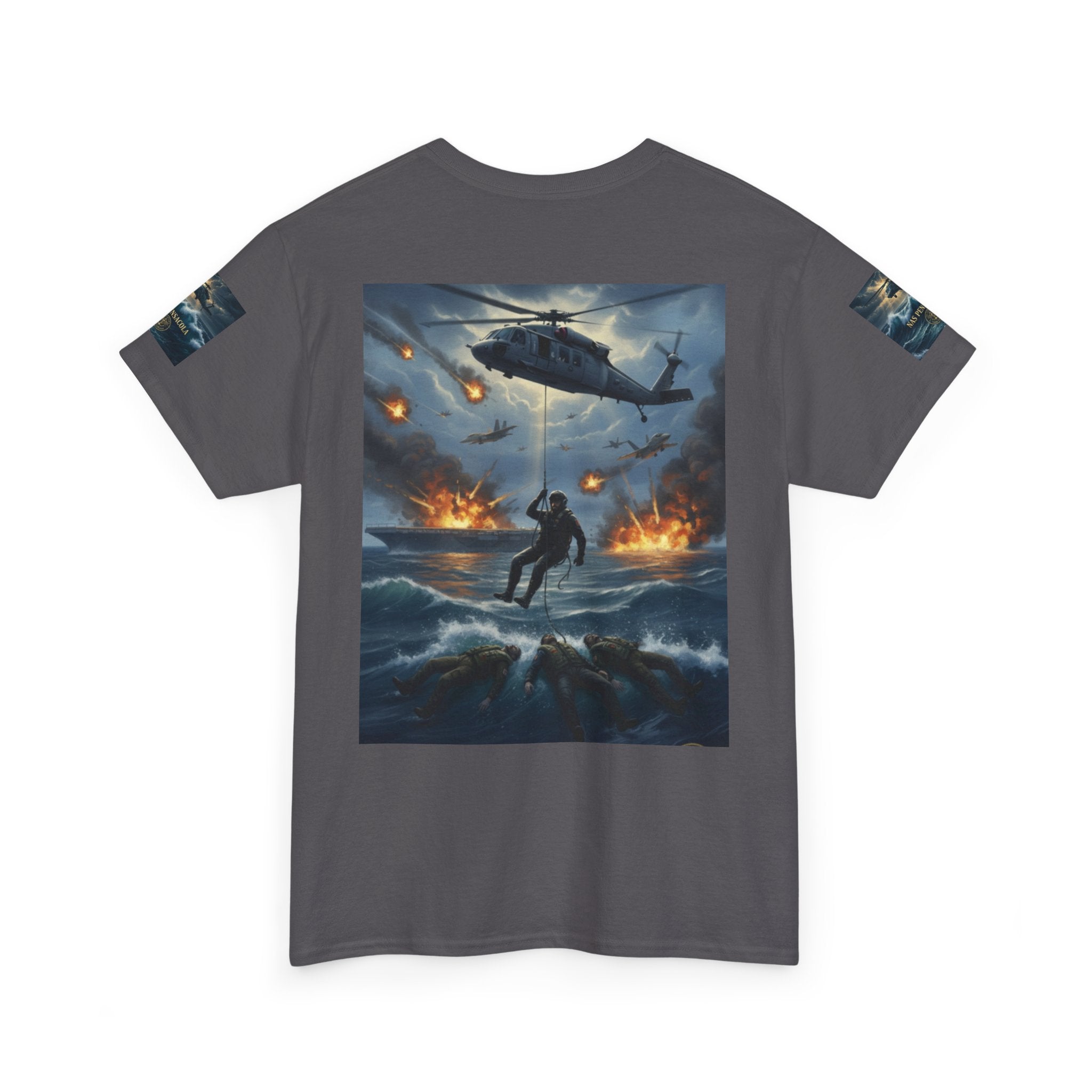 Rescue Mission Tee — Military Helicopter Search & Rescue Graphic T-Shirt
