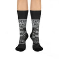 Captain's Voyage Cushioned Crew Socks — Nautical Ship Graphic Crew Socks