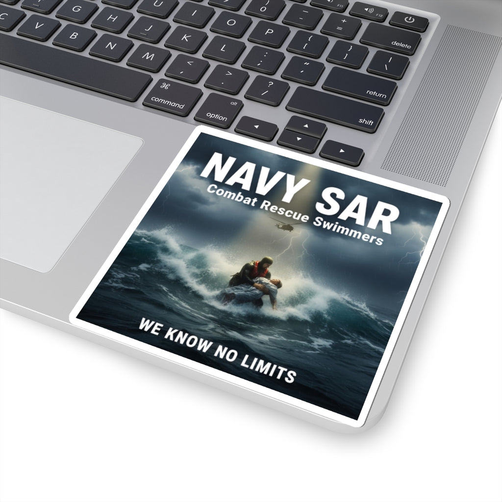 Navy SAR Kiss-Cut Sticker — "We Know No Limits" Combat Rescue Swimmers Decal