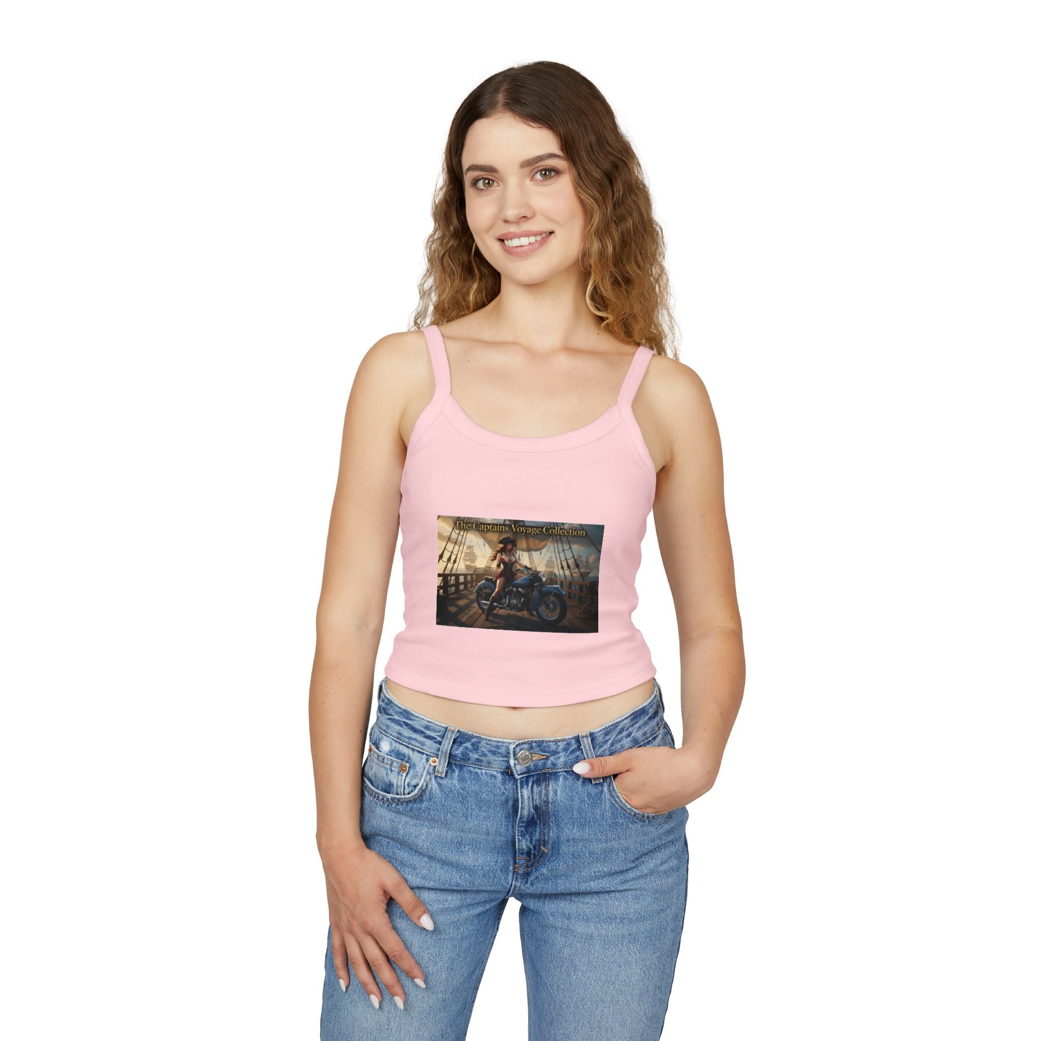 Captain’s Voyage Crop Tank Top — The Captain’s Voyage Collection Motorcycle & Nautical Sunset Design