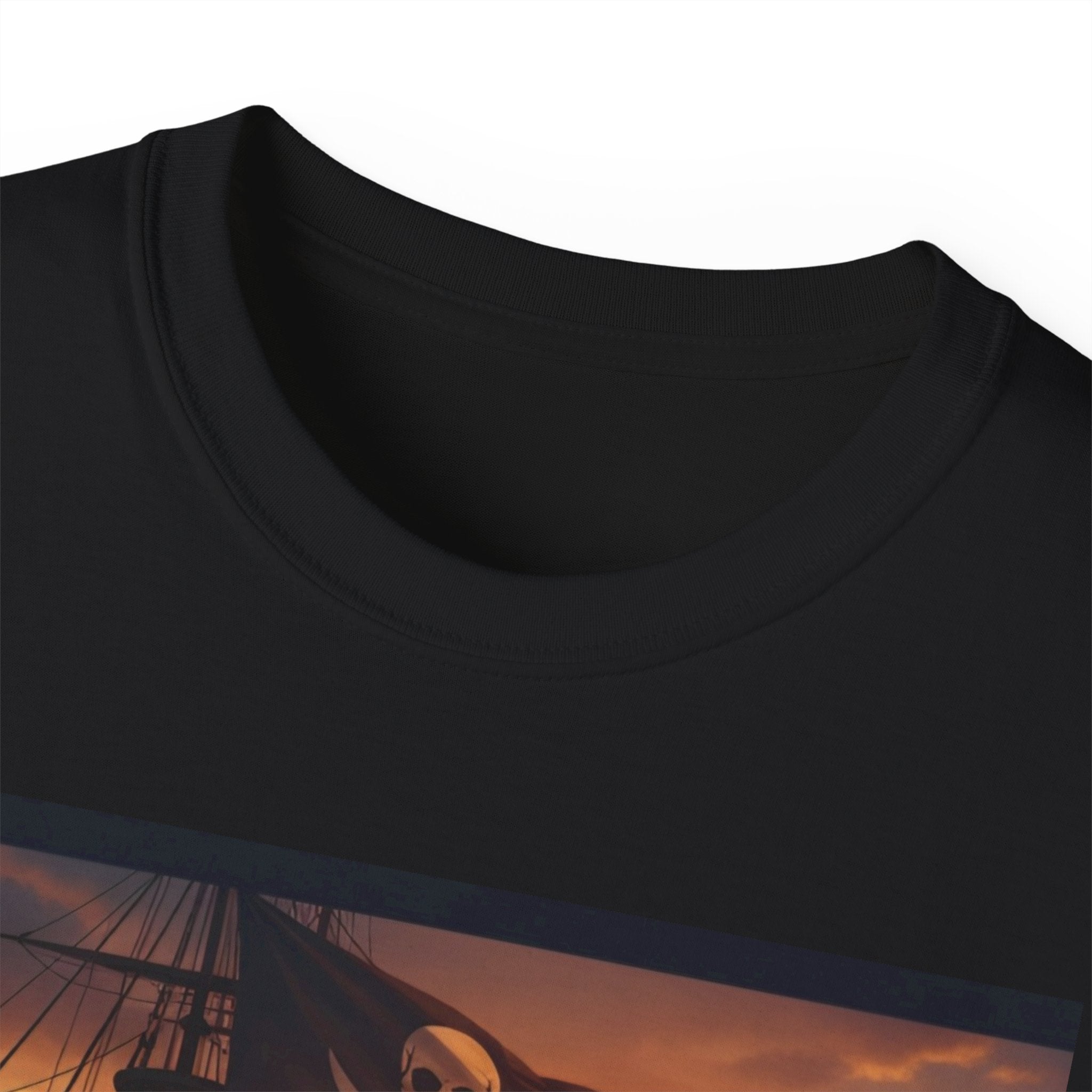 Pirate Ship Sunset Tee – Nautical Pirate Skull Graphic T-Shirt