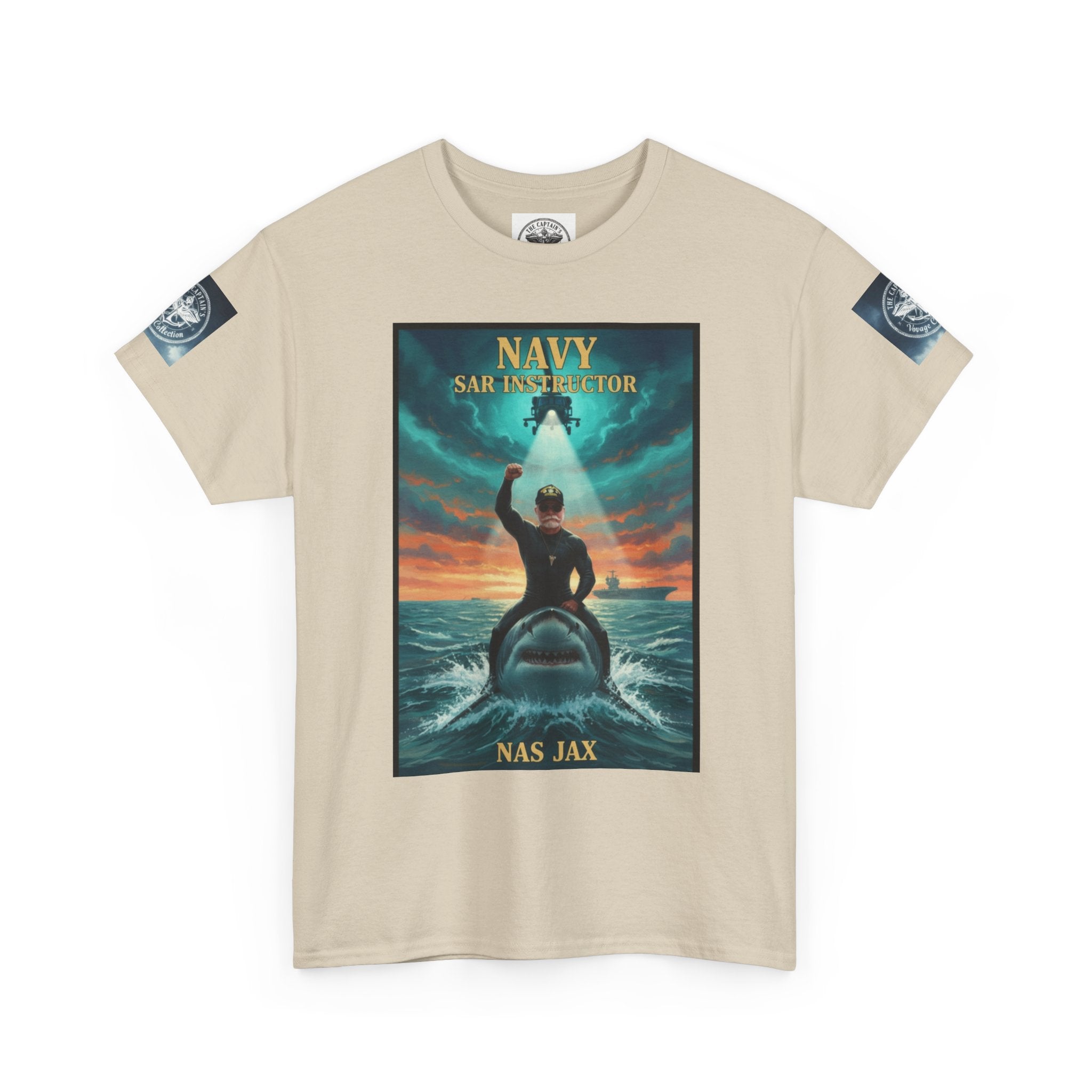 Navy Search & Rescue Graphic Tee — SAR Helicopter Rescue Scene