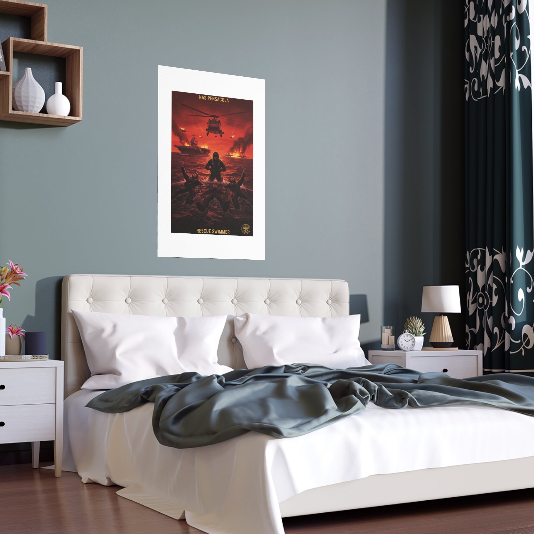 Rescue Swimmer Silk Poster — NAS Pensacola Military Print