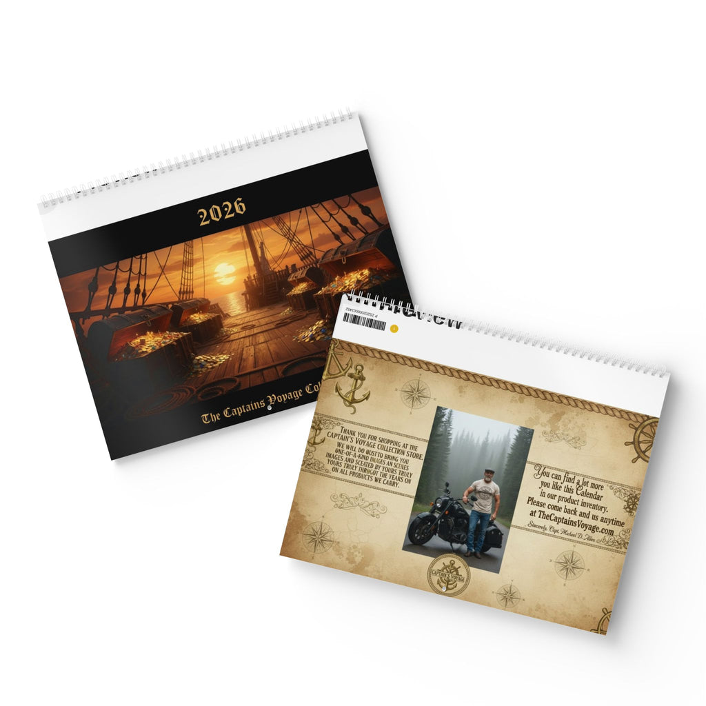Pirate Adventure 2026 Wall Calendar — Vintage Sailing & Swashbucklers