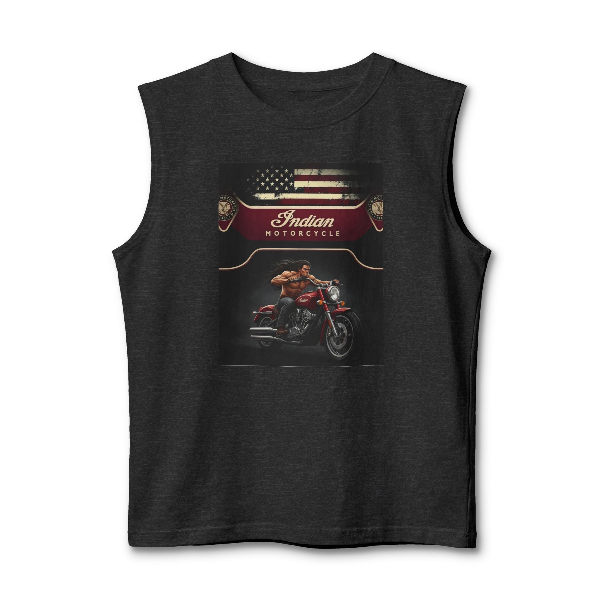 Indian Motorcycle Graphic Muscle Tank — Vintage Rider Tee