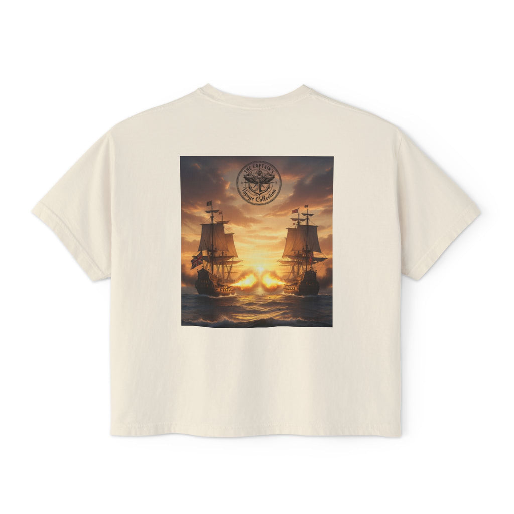 Boxy Tee — Captains Voyage Vintage Motorcycle & Sailing Graphic