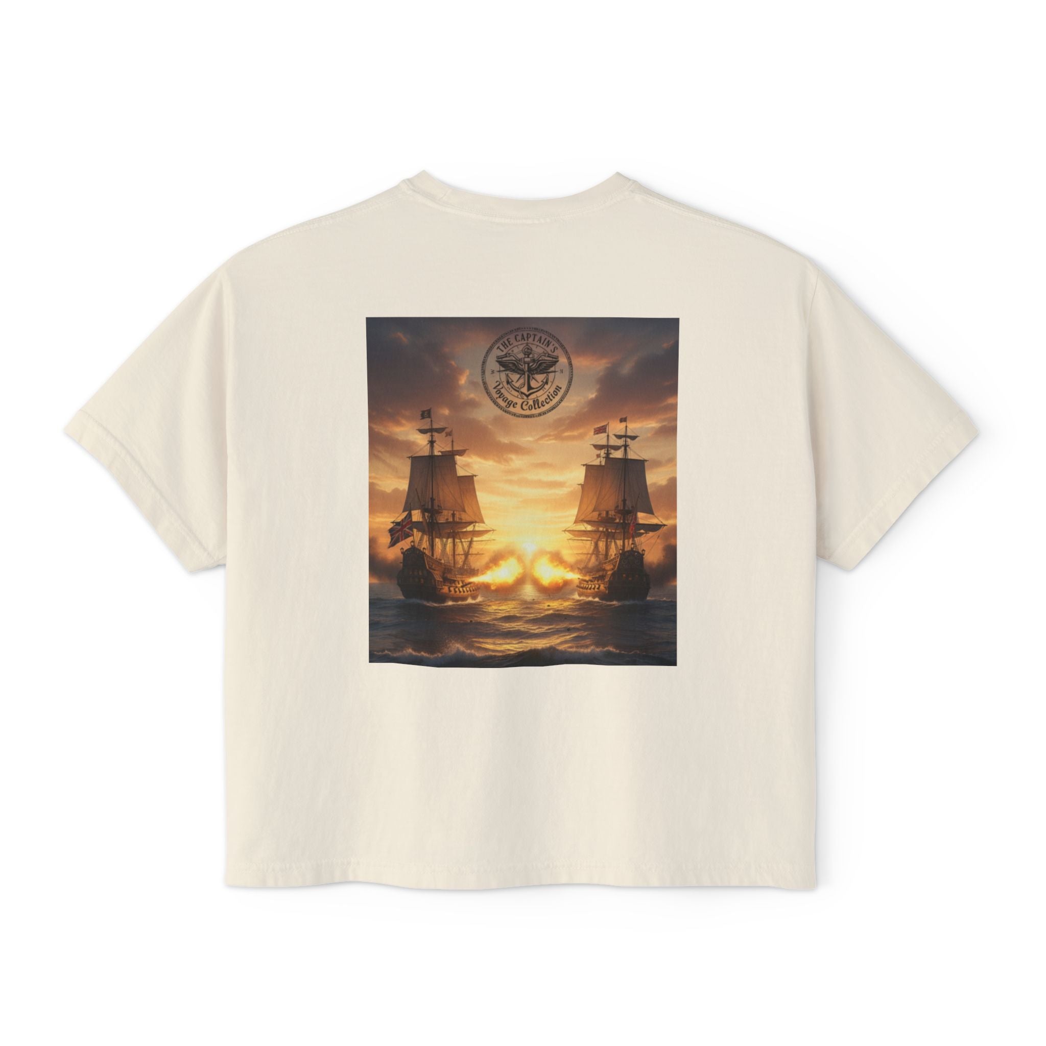 Boxy Tee — Captains Voyage Vintage Motorcycle & Sailing Graphic
