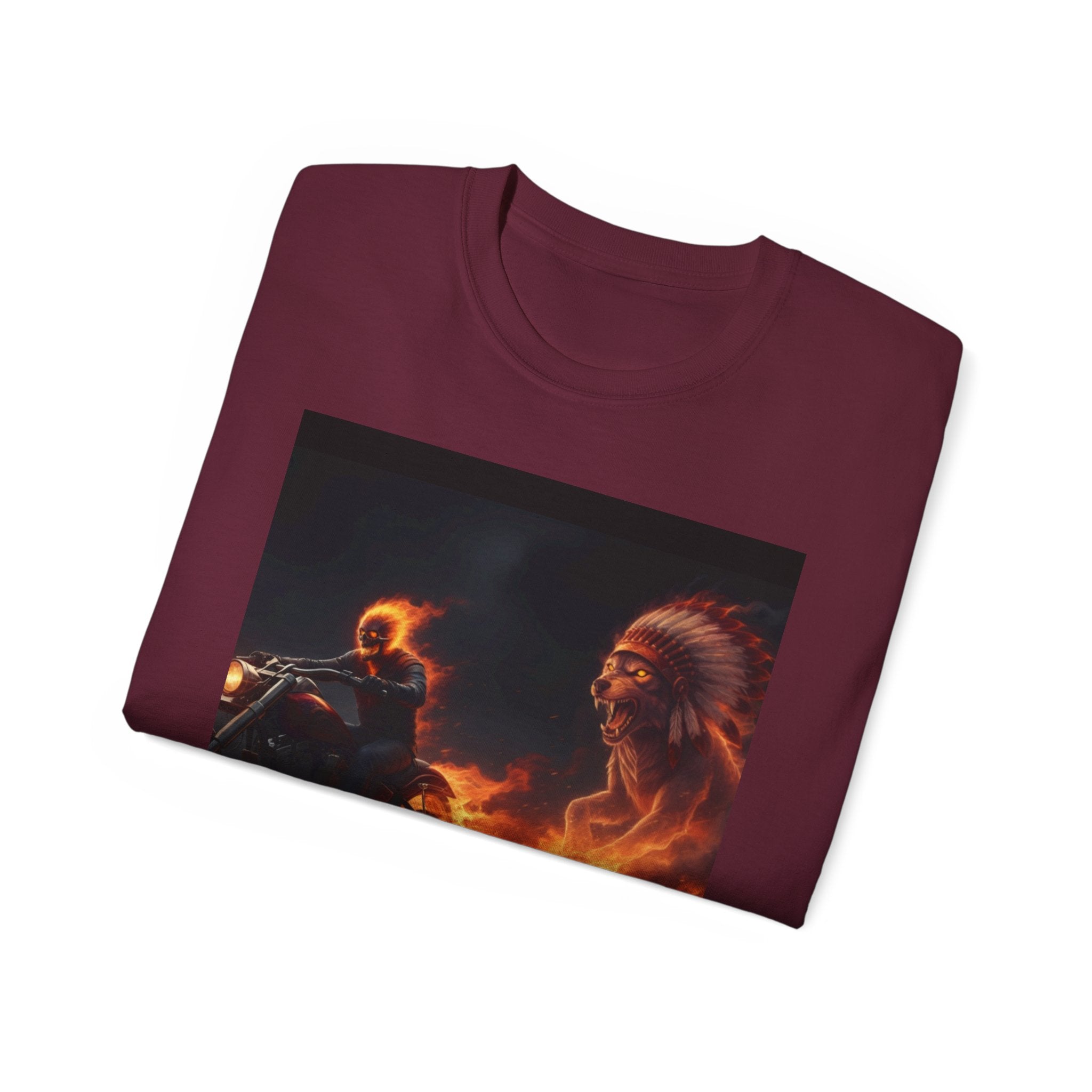 Adventure Motorcycle Tee — Fiery Rider & Nautical Voyage Graphic T-Shirt