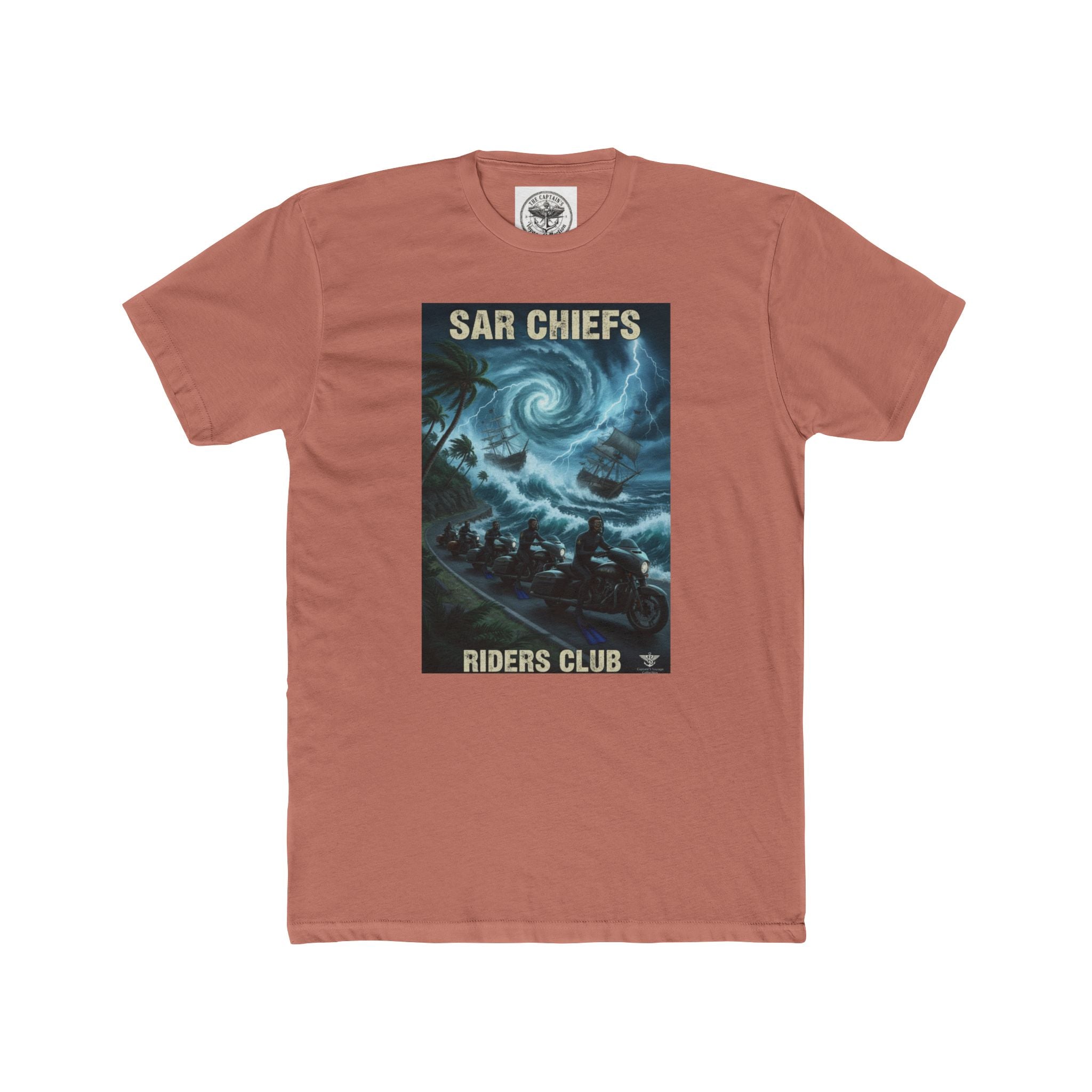Surf Chiefs Riders Club Tee — Vintage Stormy Wave Surfing Graphic T-Shirt