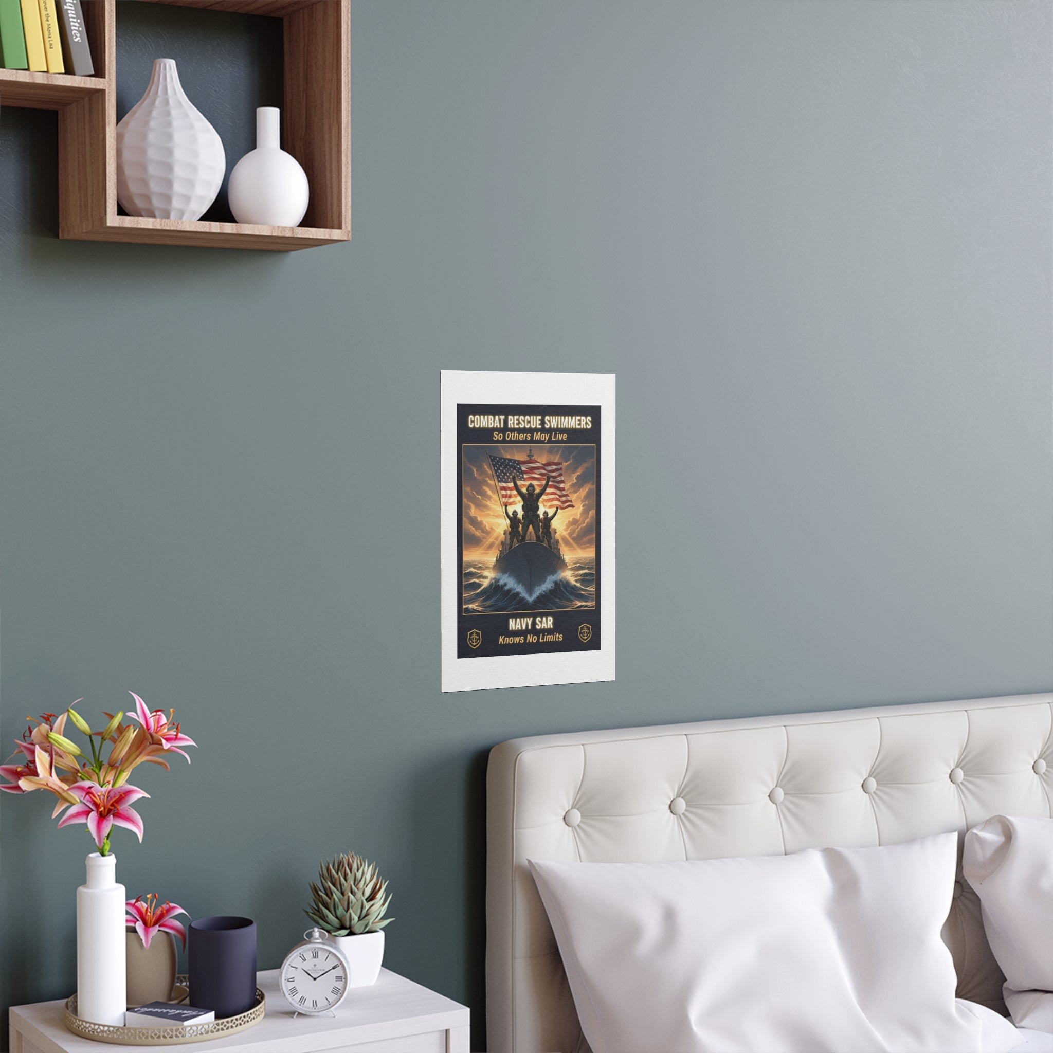 Combat Rescue Swimmers Silk Poster — "So Others May Live" Navy SAR Wall Art