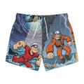 Popeye Rescue Crew Swim Trunks — All-Over-Print Nautical Cartoon Beach Shorts