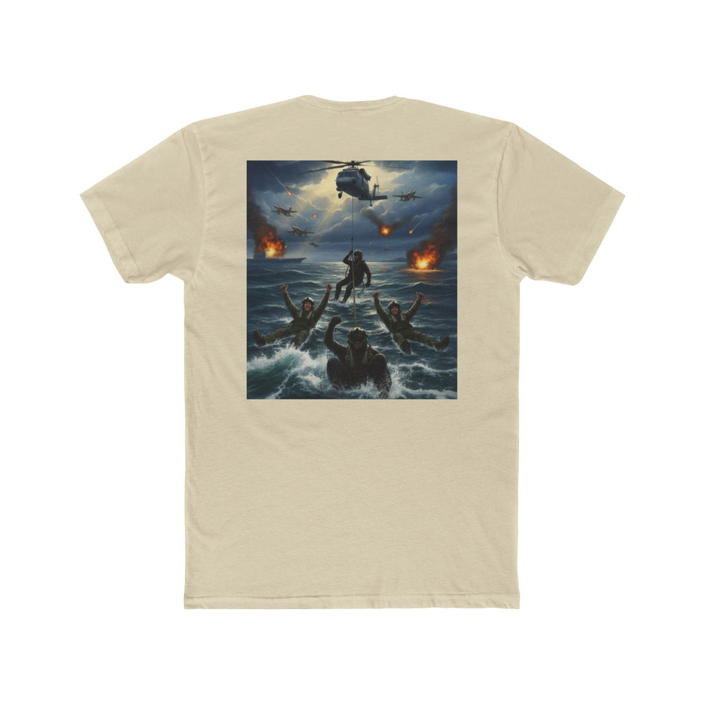 Rescue at Sea Graphic Tee — Dramatic Ocean Rescue Poster T-Shirt