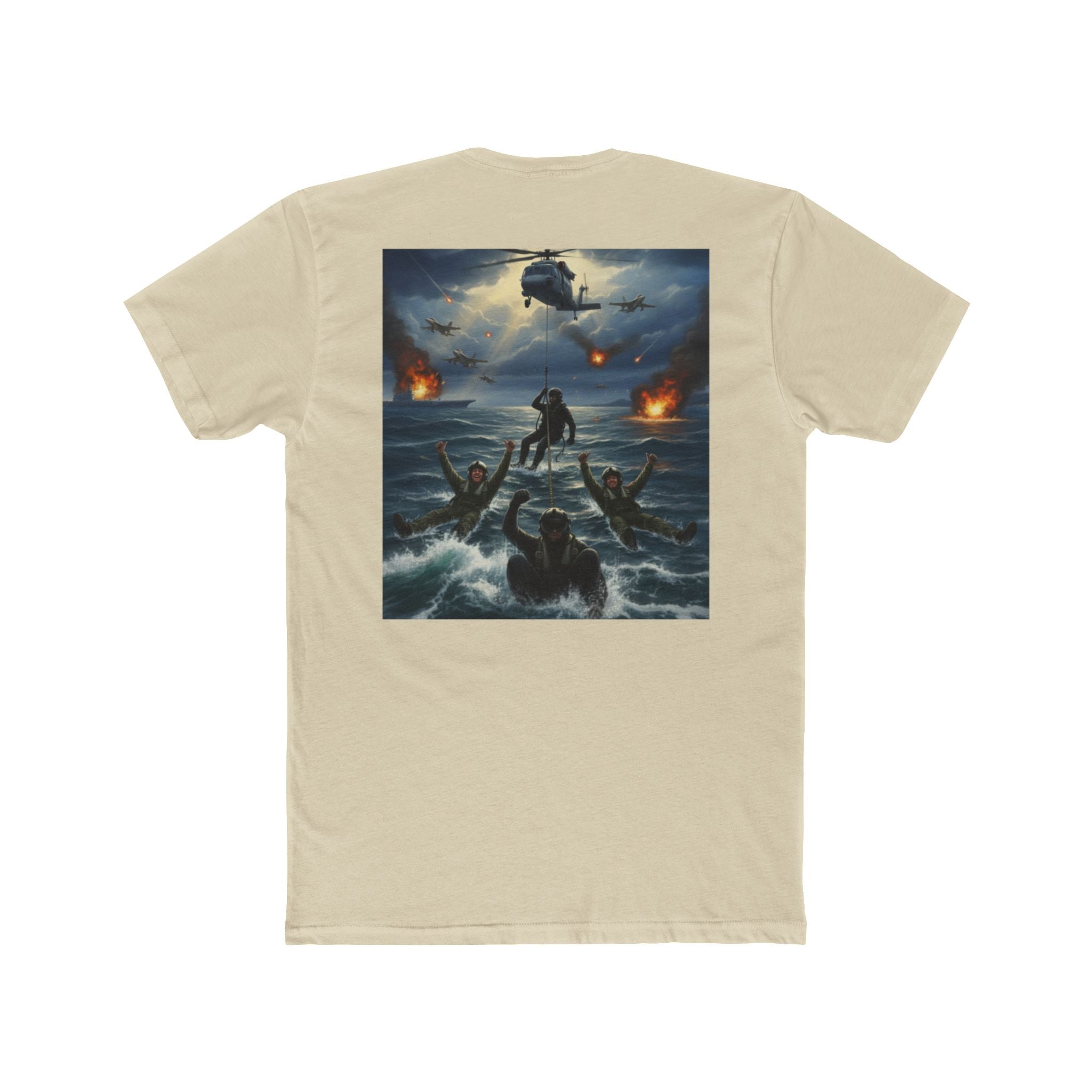 Rescue at Sea Graphic Tee — Dramatic Ocean Rescue Poster T-Shirt