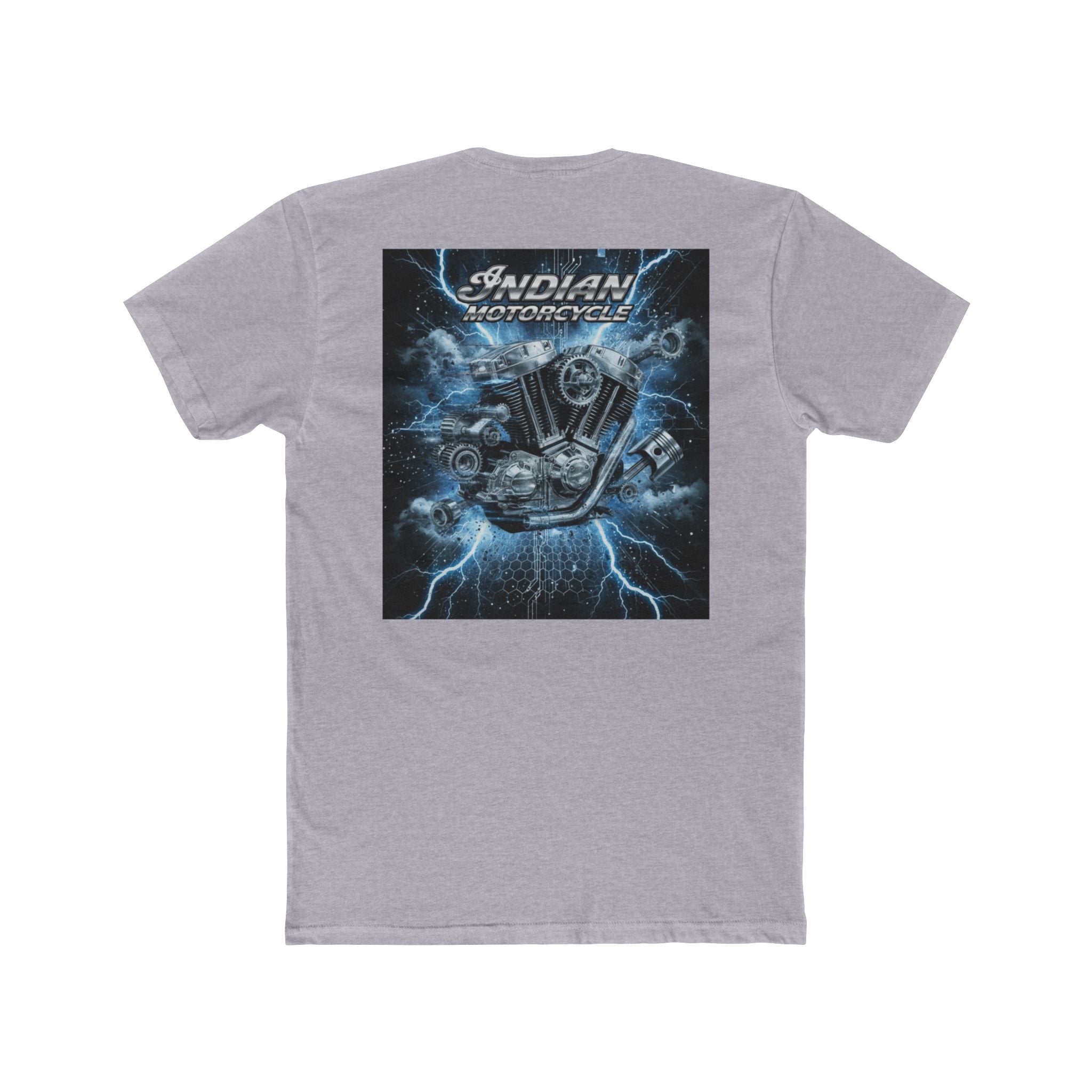 Indian Motorcycle Lightning Engine Tee — Vintage Biker Graphic T-Shirt