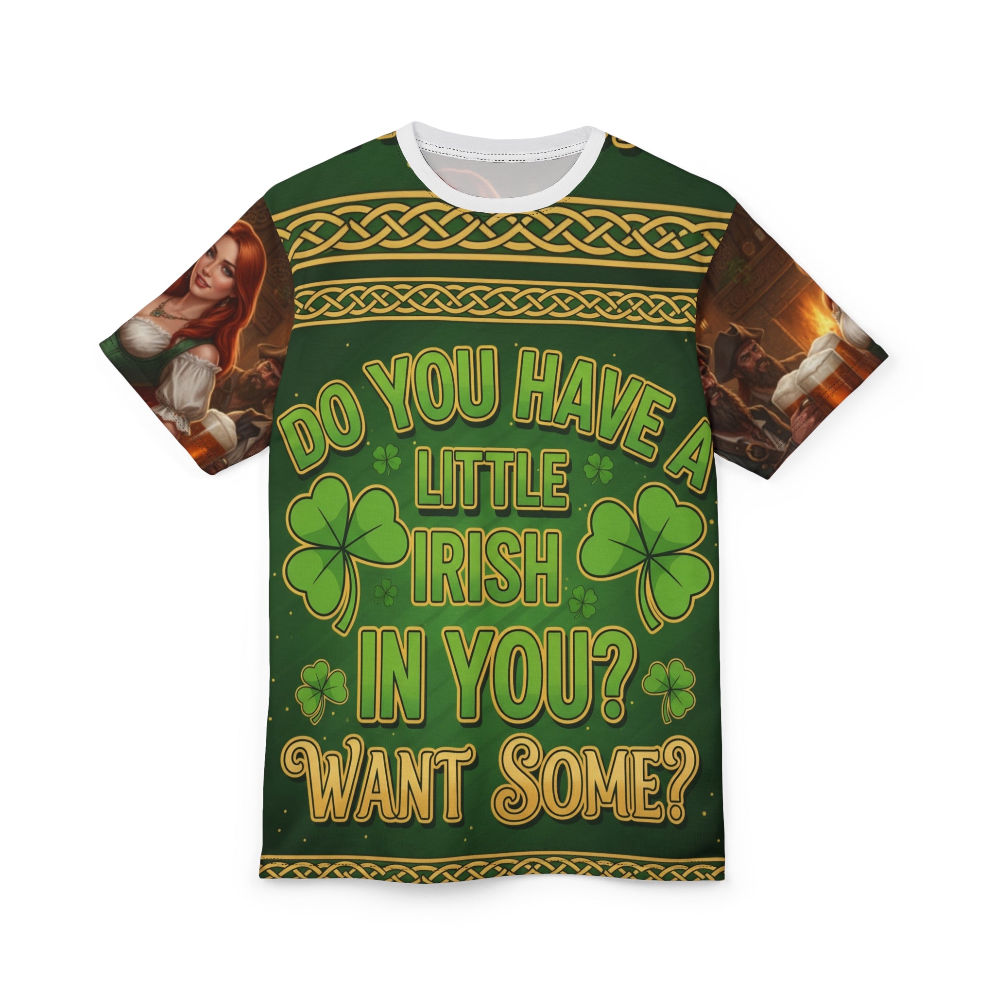 St. Patrick's Day Tee - "Do You Have a Little Irish in You?" All-Over Print