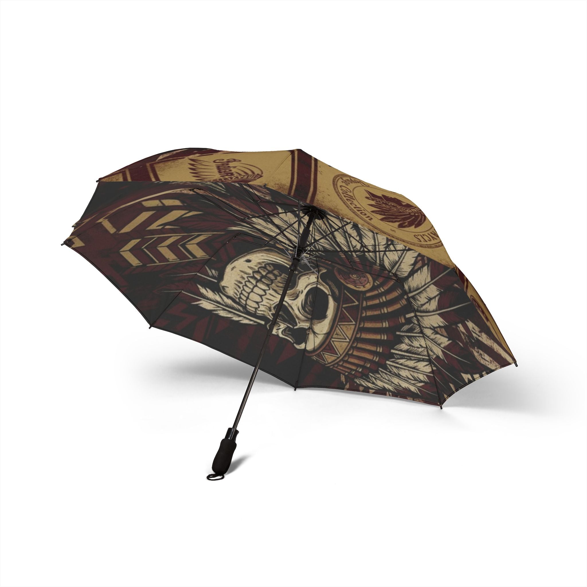 Skull Headdress Foldable Umbrella — Semi‑Automatic Compact Rain Umbrella