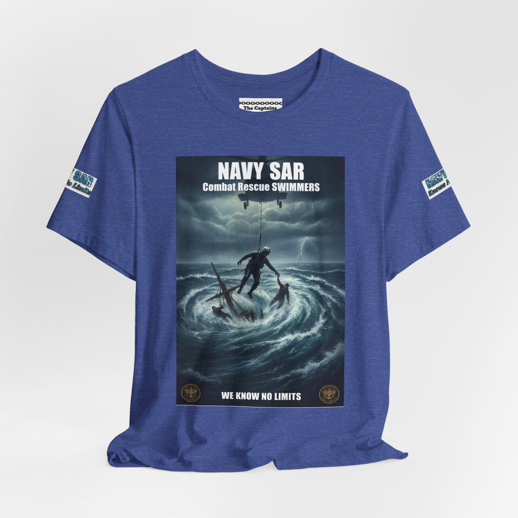 Navy SAR Combat Rescue Swimmers T-Shirt — "We Know No Limits"