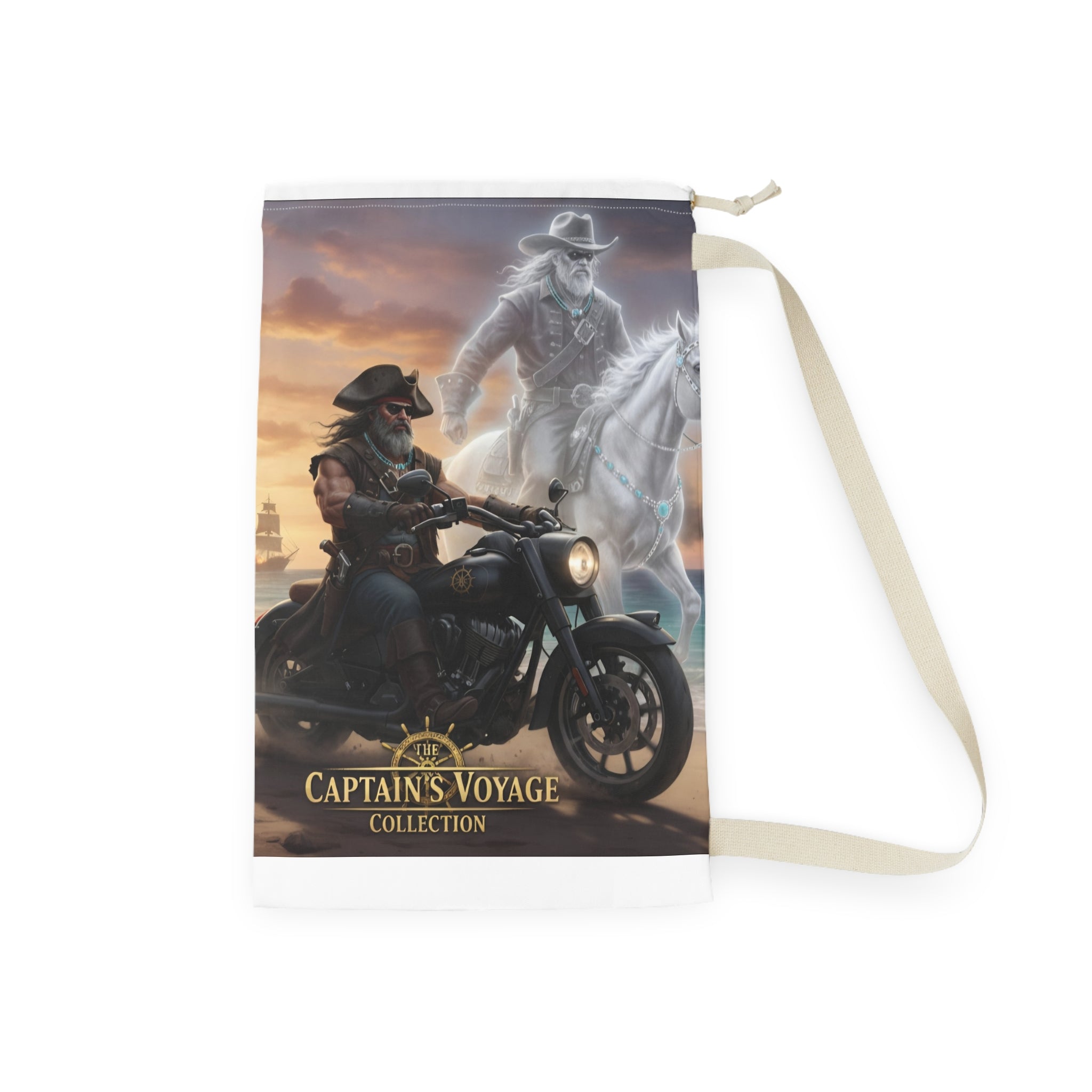 Captain's Voyage Motorcycle Ghost Rider Laundry Bag