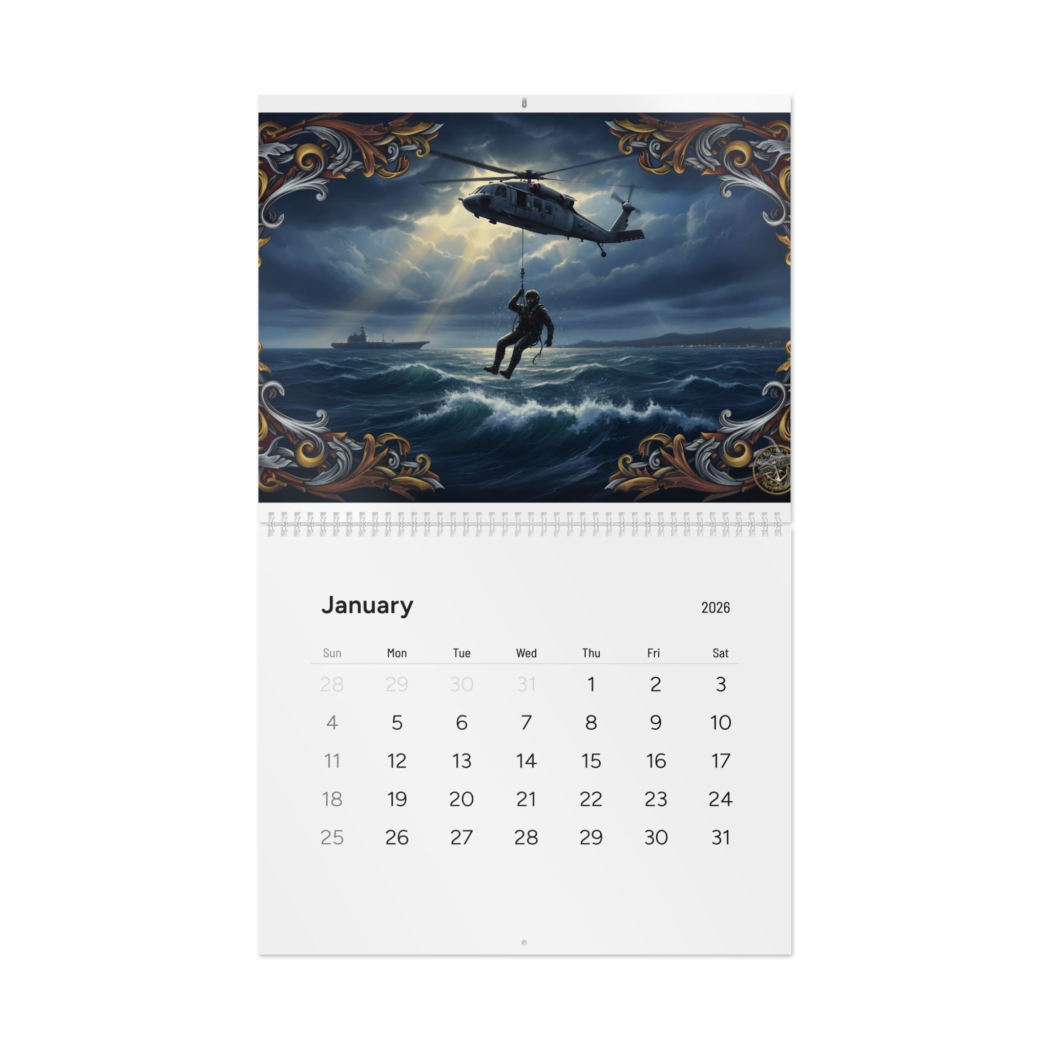 Rescue Heroes 2026 Wall Calendar