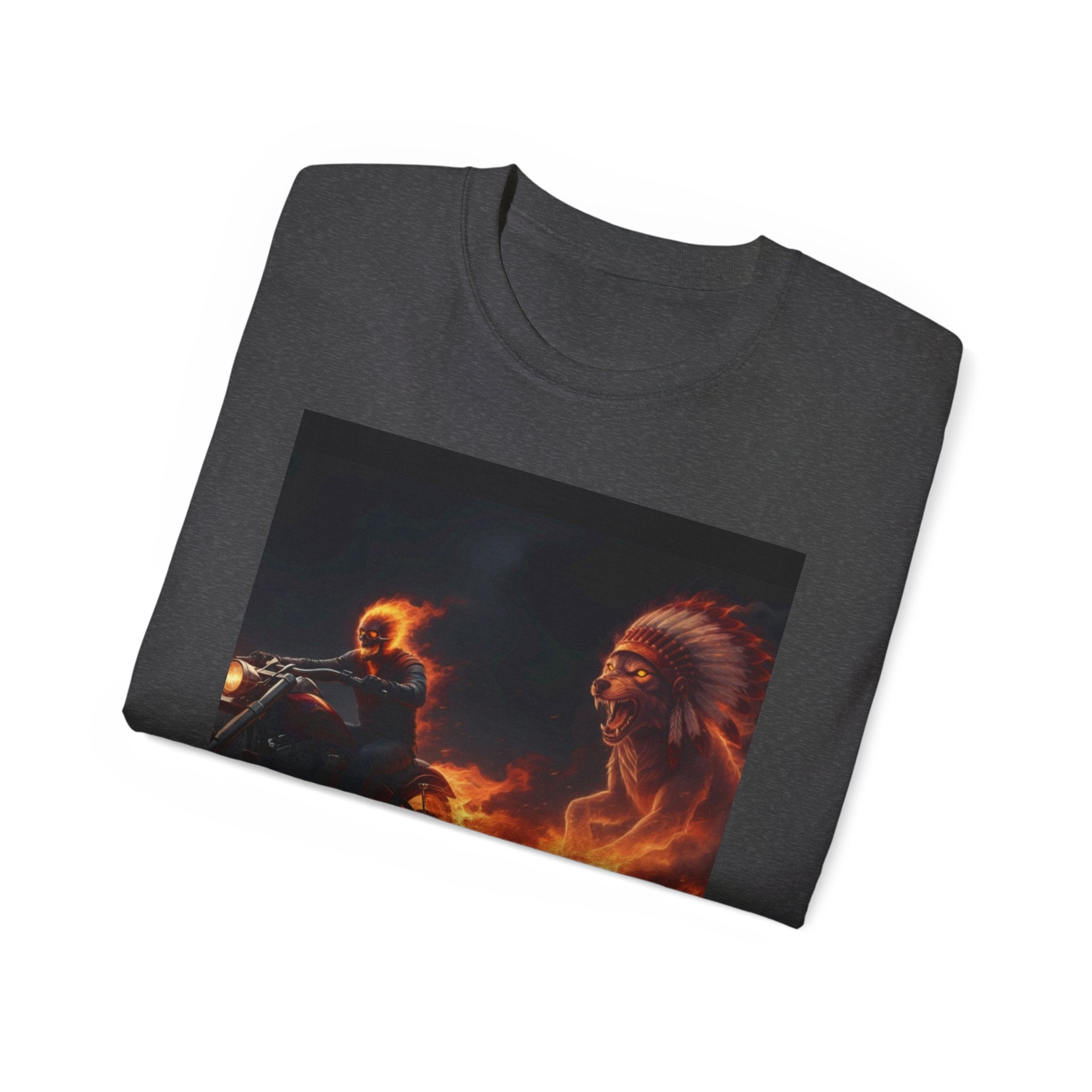 Adventure Motorcycle Tee — Fiery Rider & Nautical Voyage Graphic T-Shirt