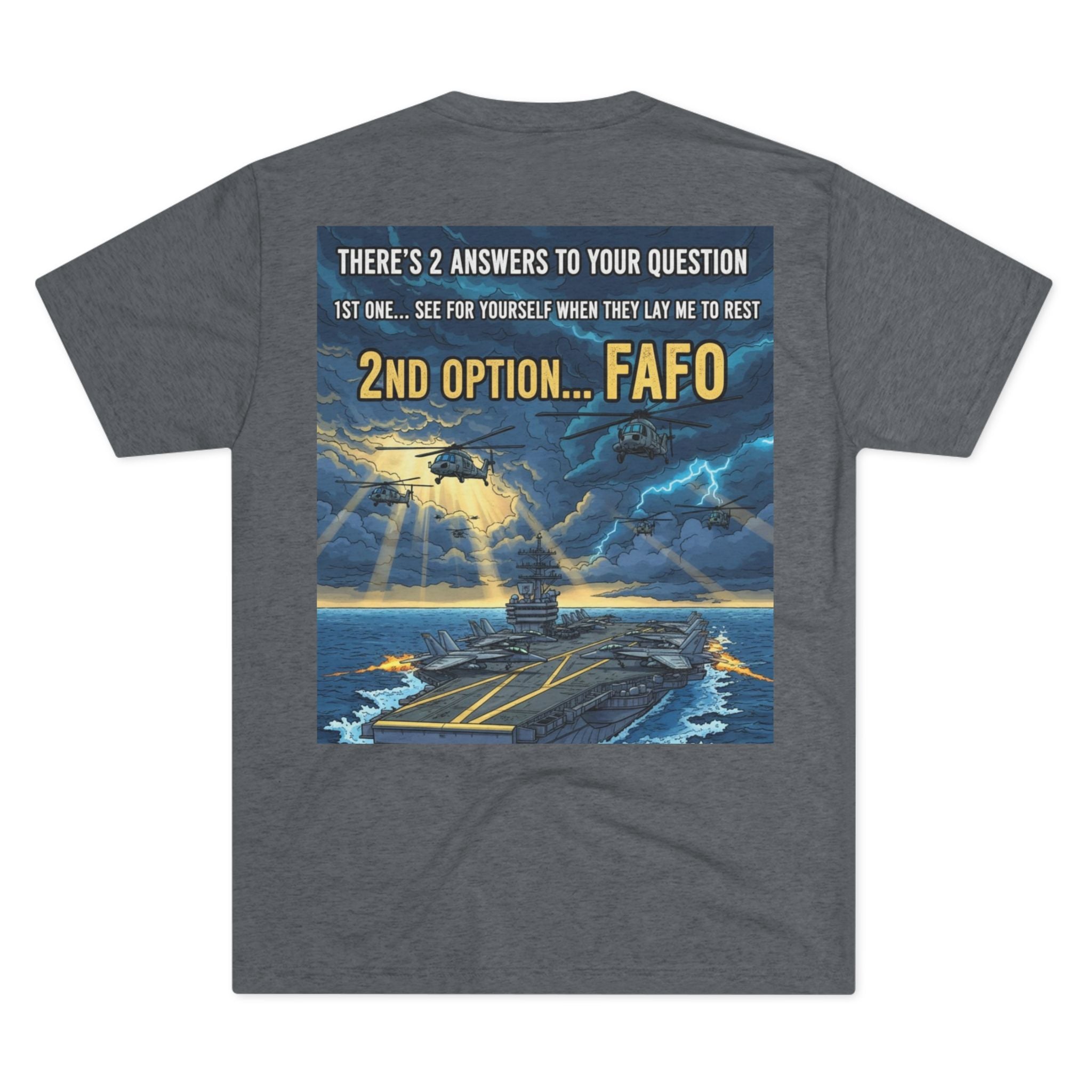 Navy Chiefs Ride to the Wall T-Shirt — "2nd Option... FAFO" Veteran Tribute Tee