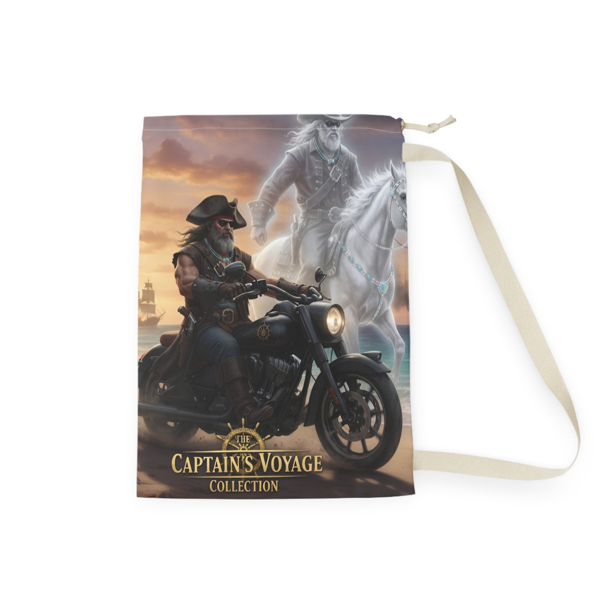Captain's Voyage Motorcycle Ghost Rider Laundry Bag