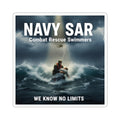 Navy SAR Kiss-Cut Sticker — "We Know No Limits" Combat Rescue Swimmers Decal