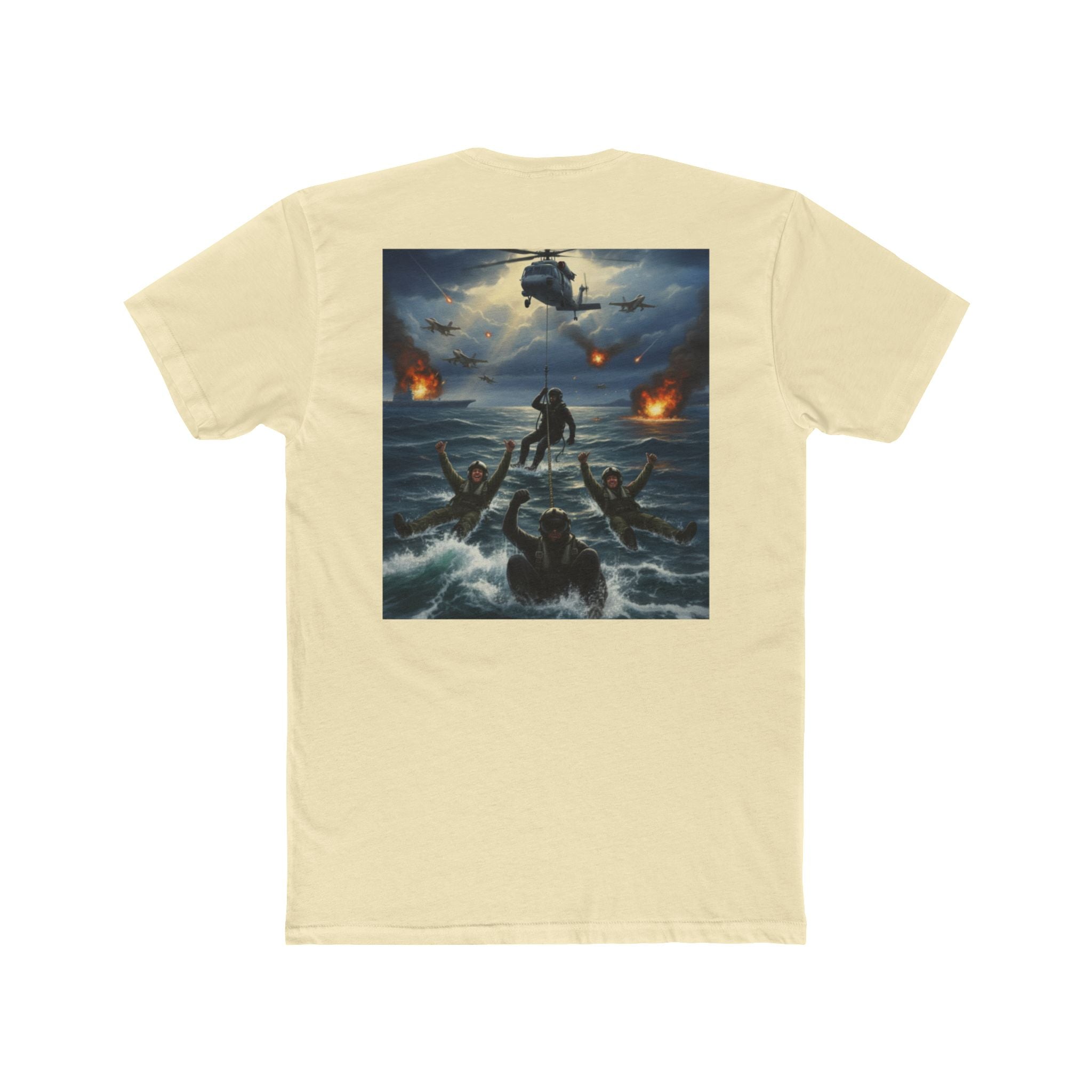 Rescue at Sea Graphic Tee — Dramatic Ocean Rescue Poster T-Shirt