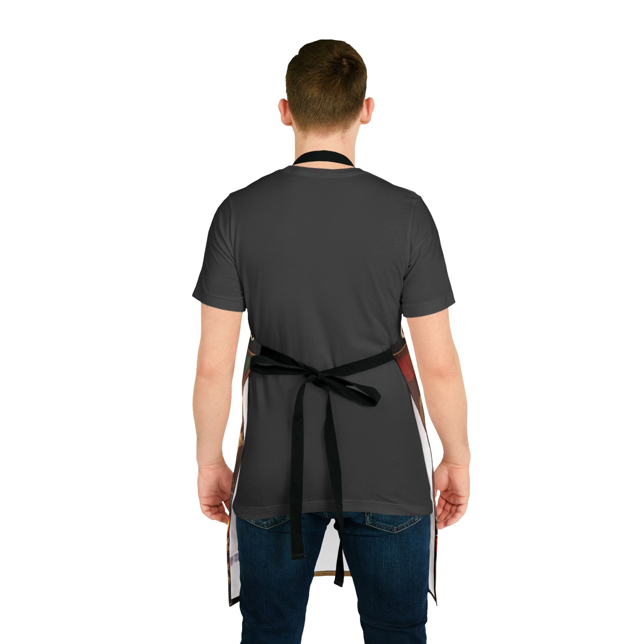 Cinco de Mayo Sugar Skull Biker Apron — Day of the Dead Motorcycle Cooking Apron