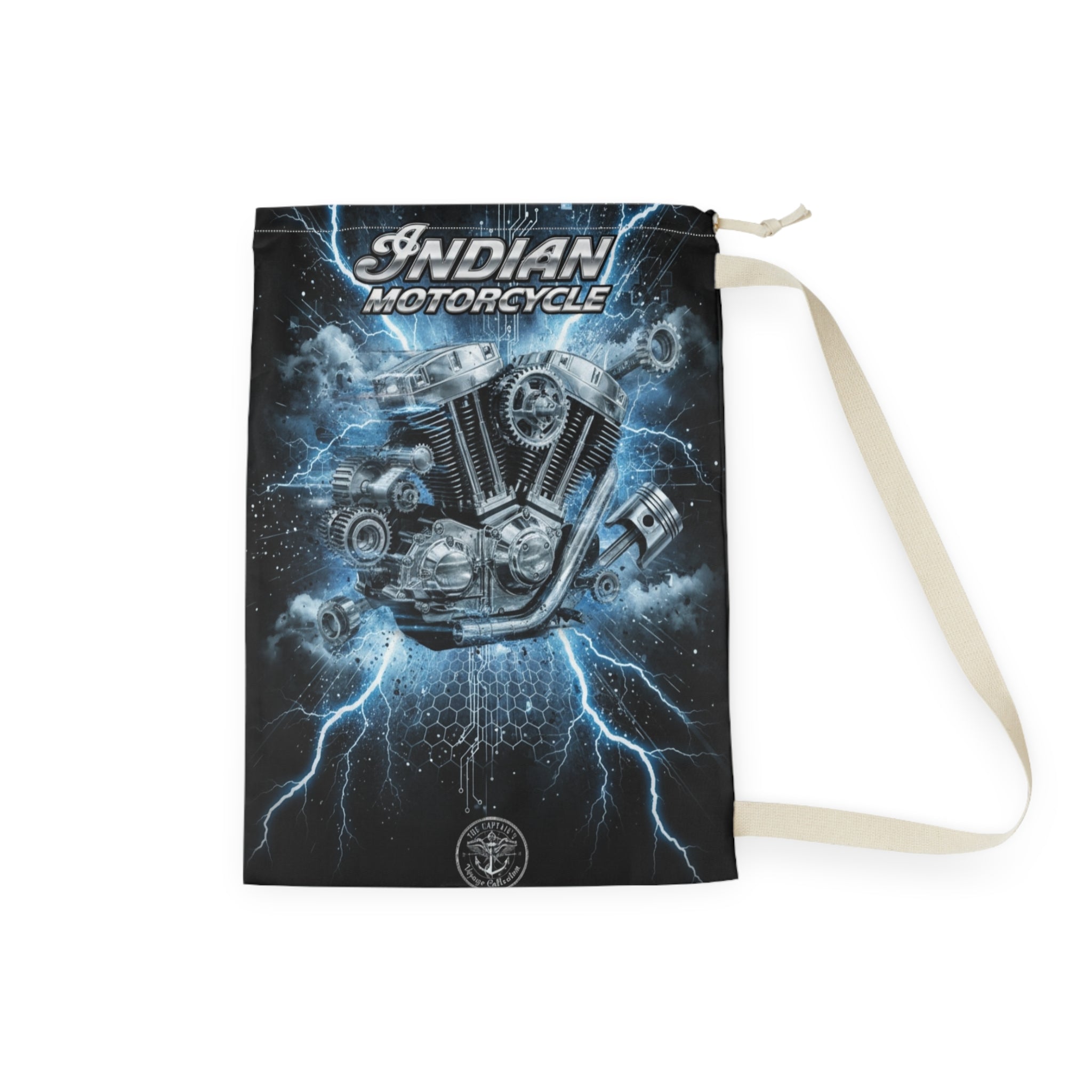 Indian Motorcycle Lightning Engine Laundry Bag