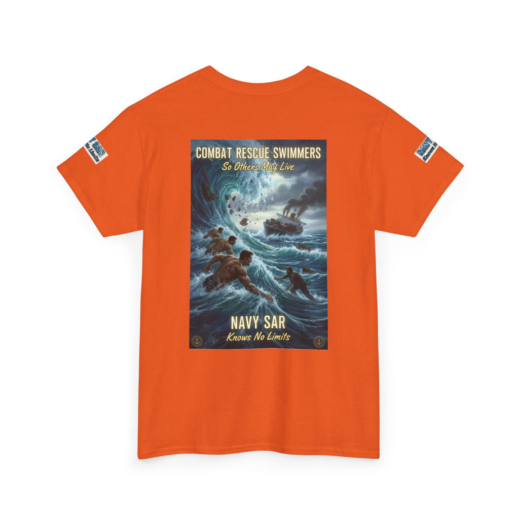 Navy SAR Combat Rescue Swimmers T‑Shirt — "We Know No Limits"