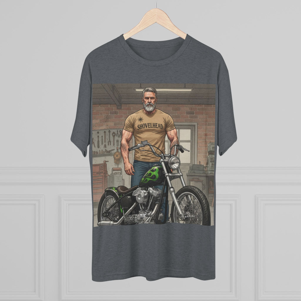 Vintage Biker Garage Tee — 'Somewhere' Motorcycle Illustration T-Shirt