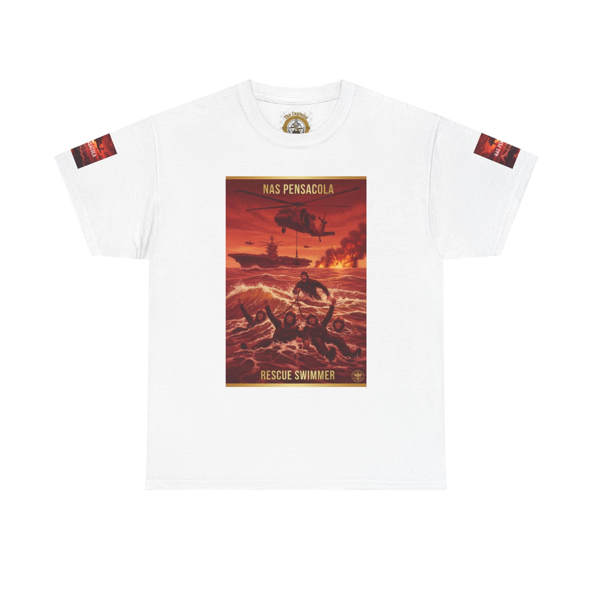 Rescue Swimmer Graphic Tee — NAS Pensacola Military Helicopter Design