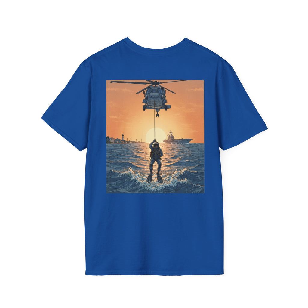 NAS Pensacola Rescue Crew T-Shirt — Navy SAR Helicopter Search & Rescue Tee