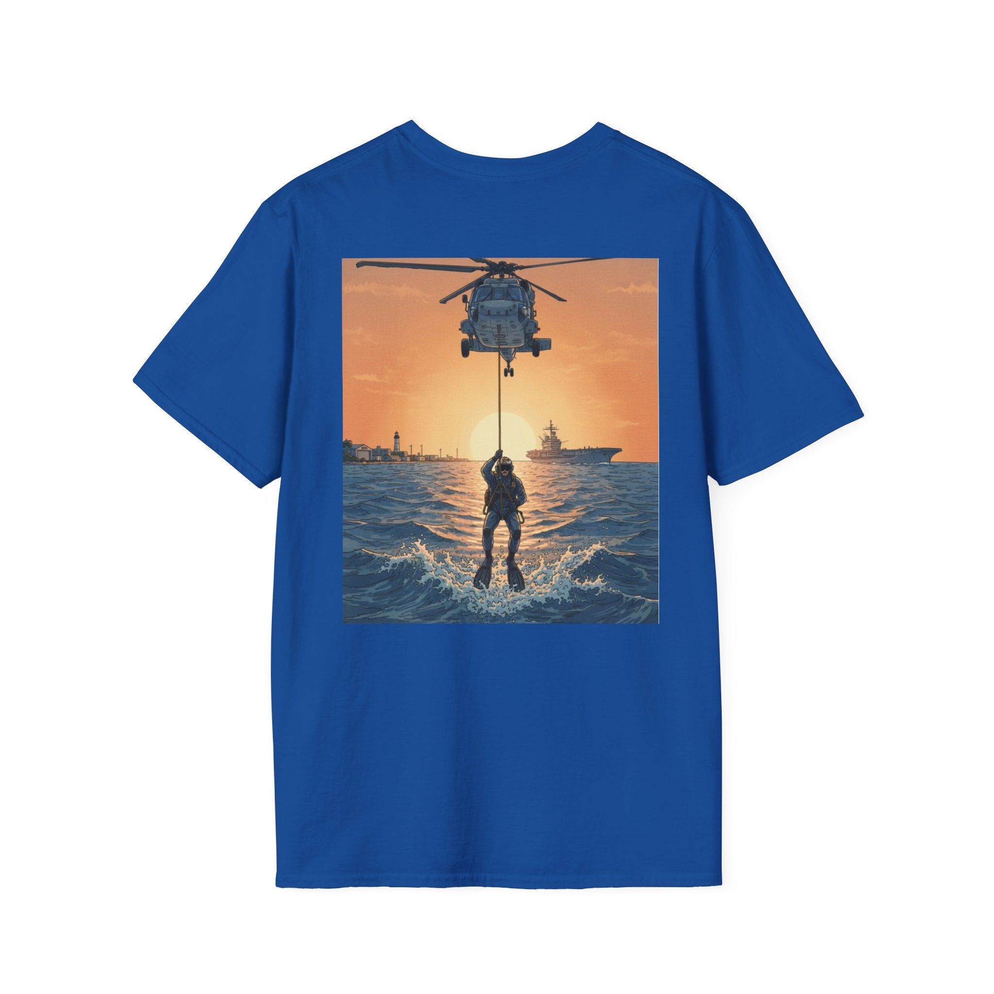 NAS Pensacola Rescue Crew T-Shirt — Navy SAR Helicopter Search & Rescue Tee