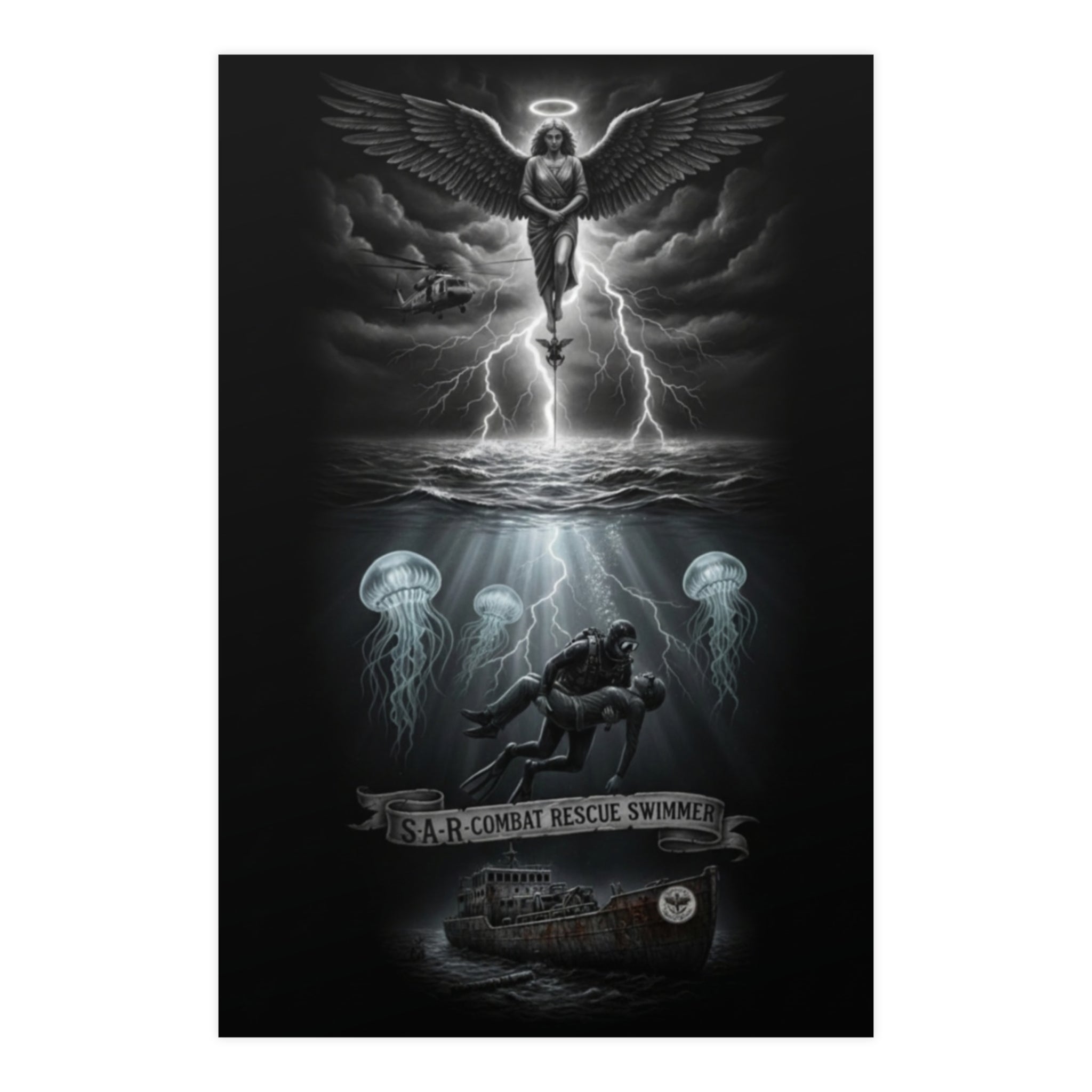 Matte Poster — USAR Combat Rescue Swimmer Memorial (Vertical/Horizontal)