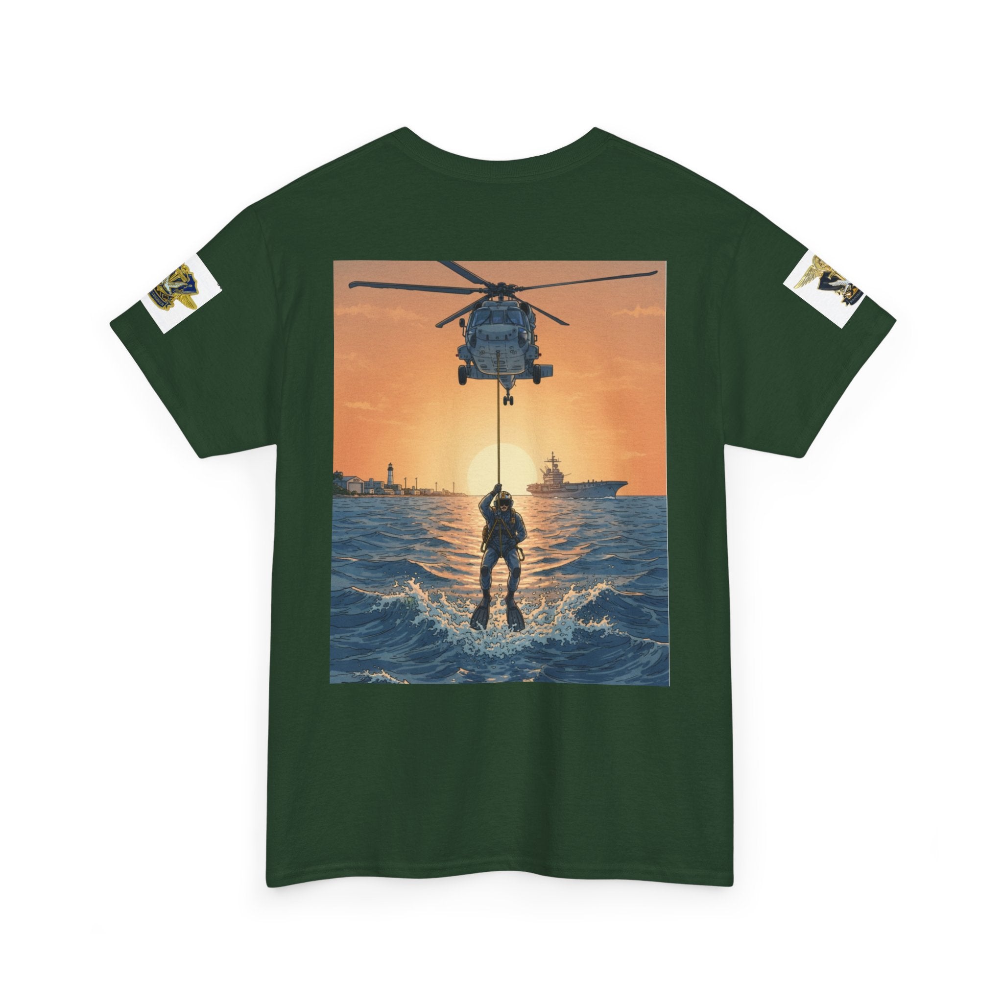 Military Rescue Riders Club T‑Shirt — SAR Chiefs Helicopter Tee