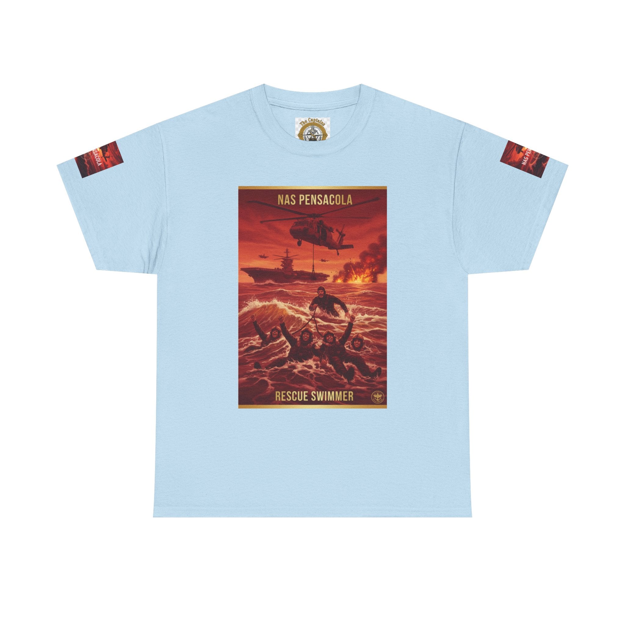 Rescue Swimmer Graphic Tee — NAS Pensacola Military Helicopter Design