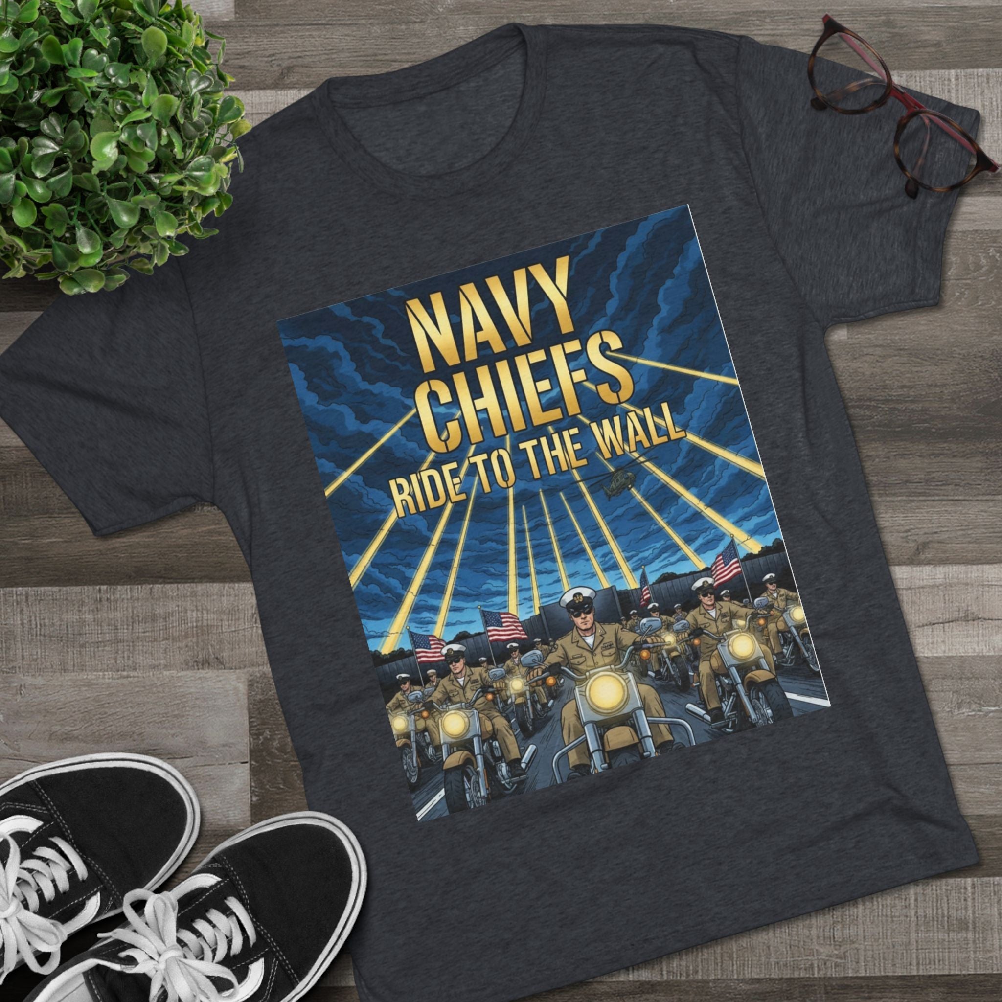 Navy Chiefs Ride to the Wall T-Shirt — "2nd Option... FAFO" Veteran Tribute Tee