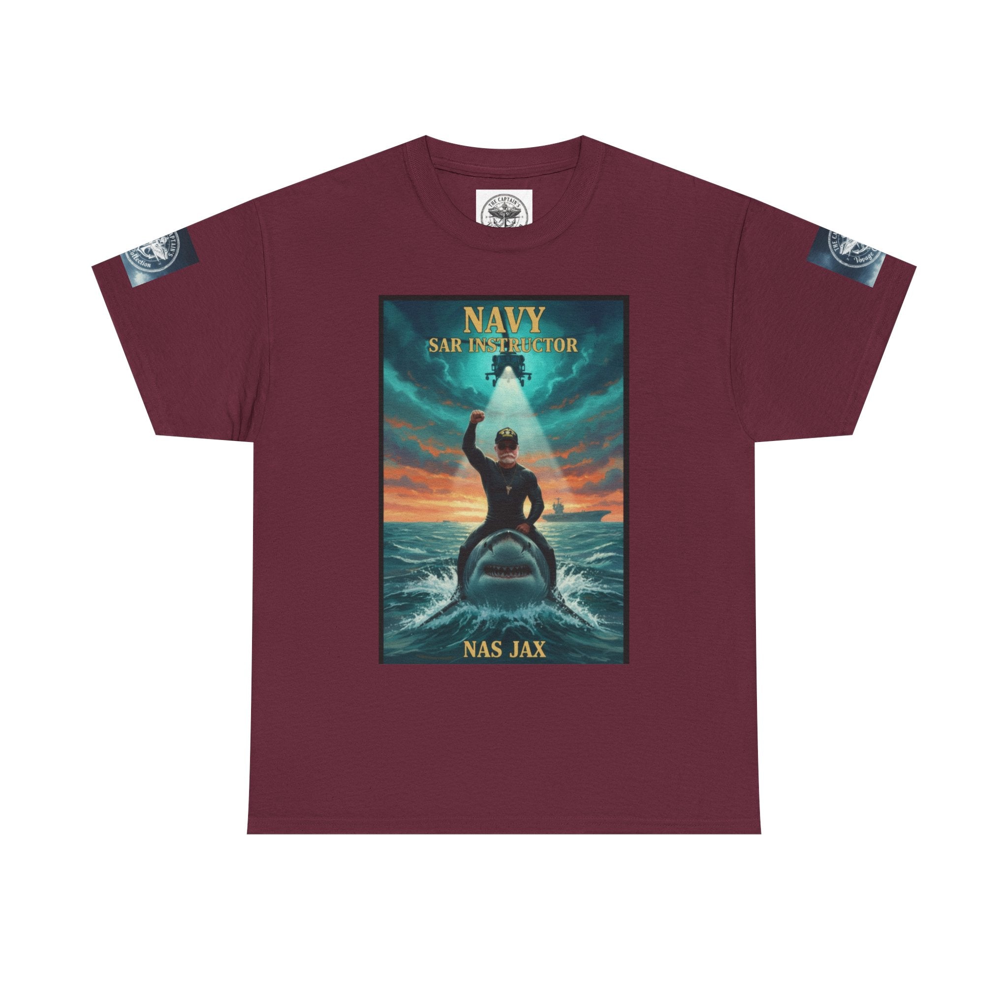 Navy Search & Rescue Graphic Tee — SAR Helicopter Rescue Scene