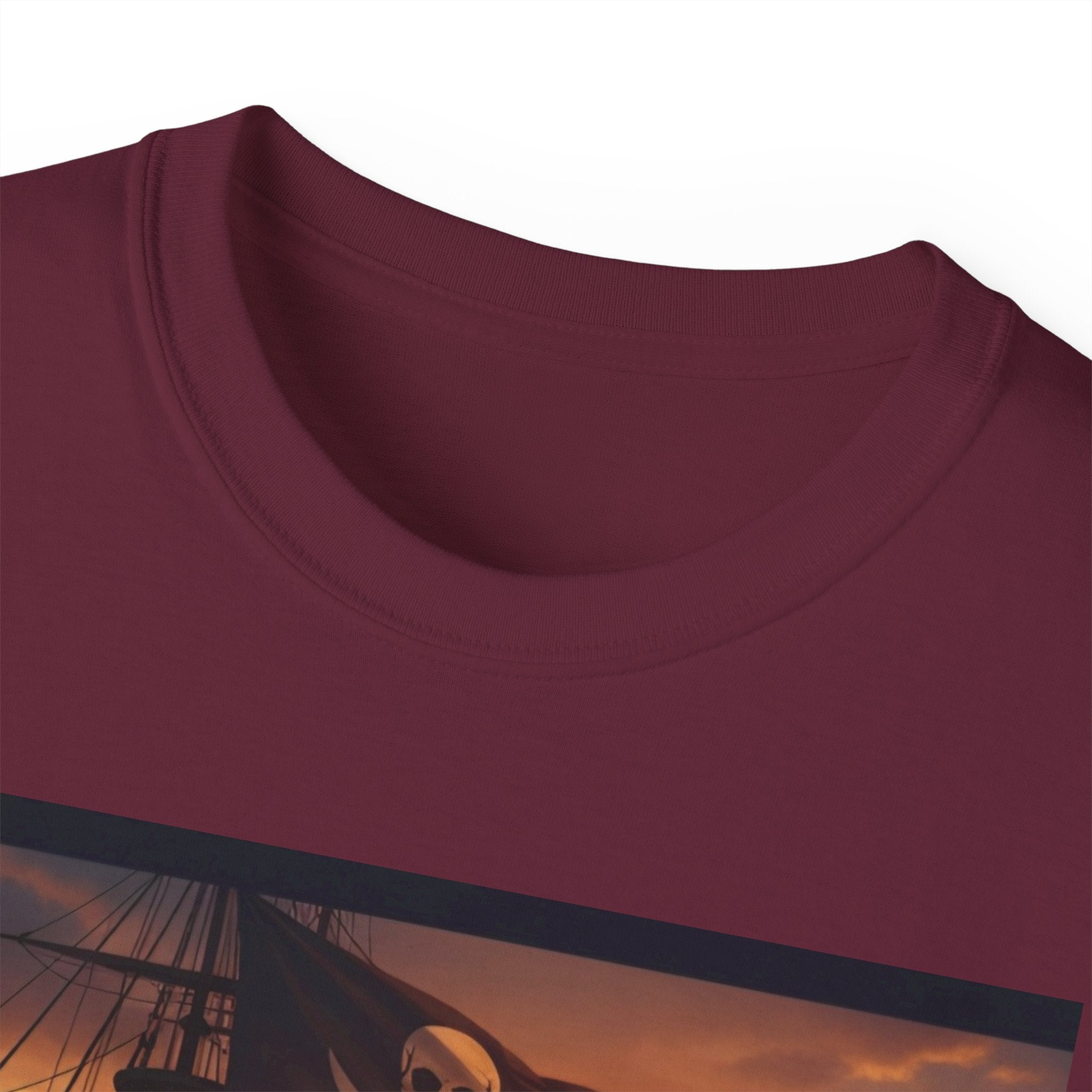 Pirate Ship Sunset Tee – Nautical Pirate Skull Graphic T-Shirt
