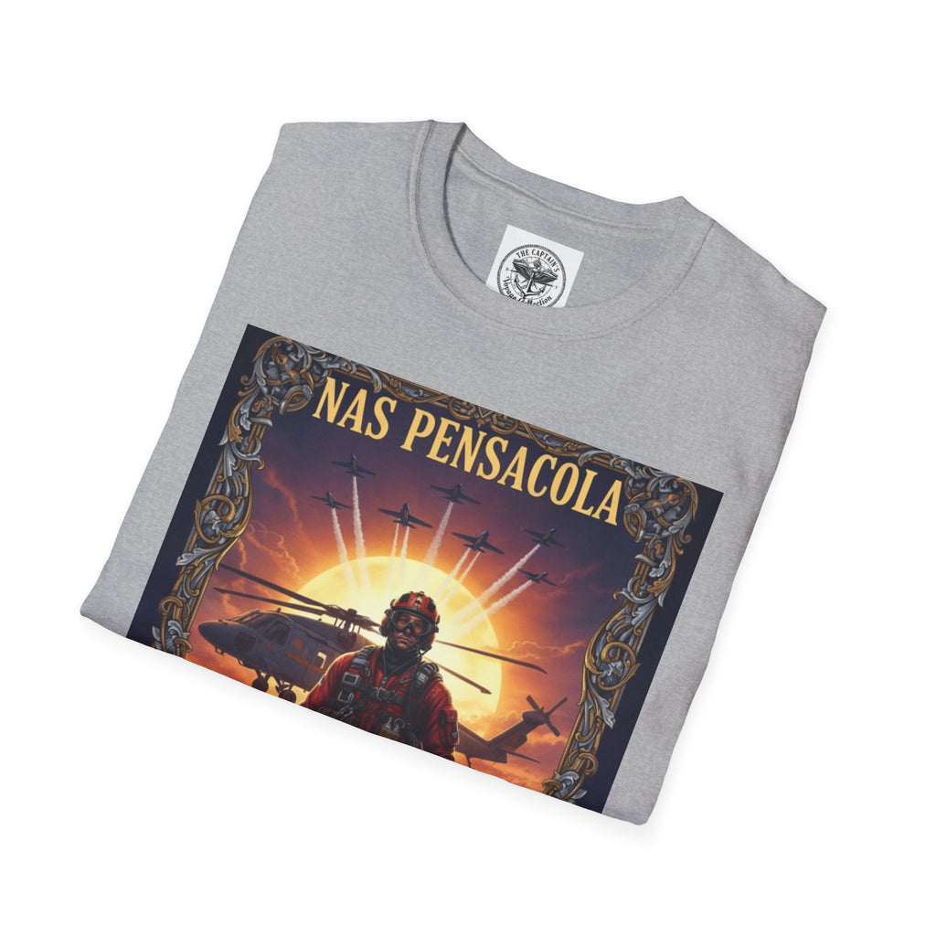Copy of NAS Pensacola Rescue Crew T-Shirt — Navy SAR Helicopter Search & Rescue Tee