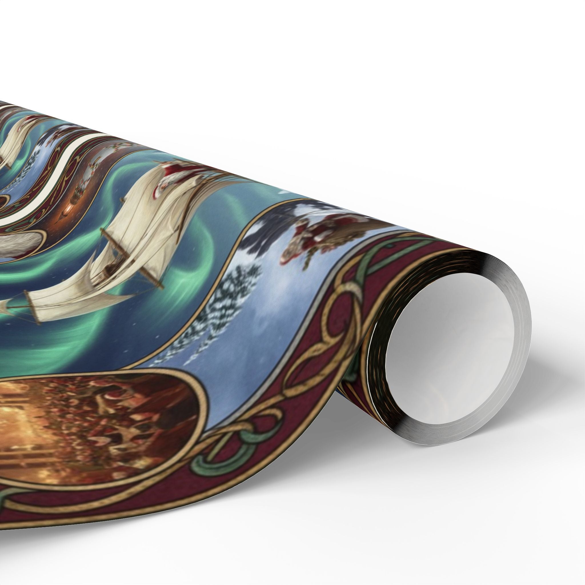 Nautical Vintage Ship Wrapping Paper – Elegant Ocean Voyage Gift Wrap