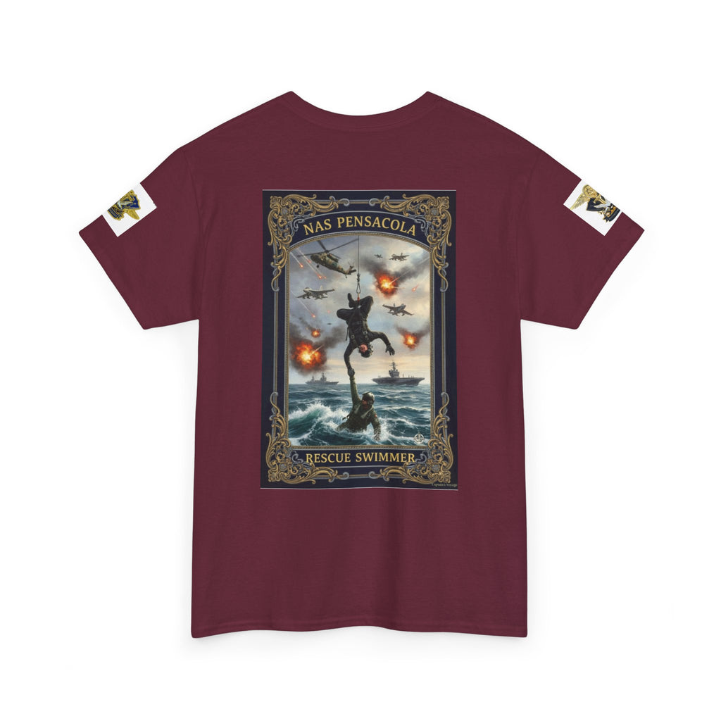 Navy Riders Club Graphic Tee — Vintage Naval Rescue Poster Shirt