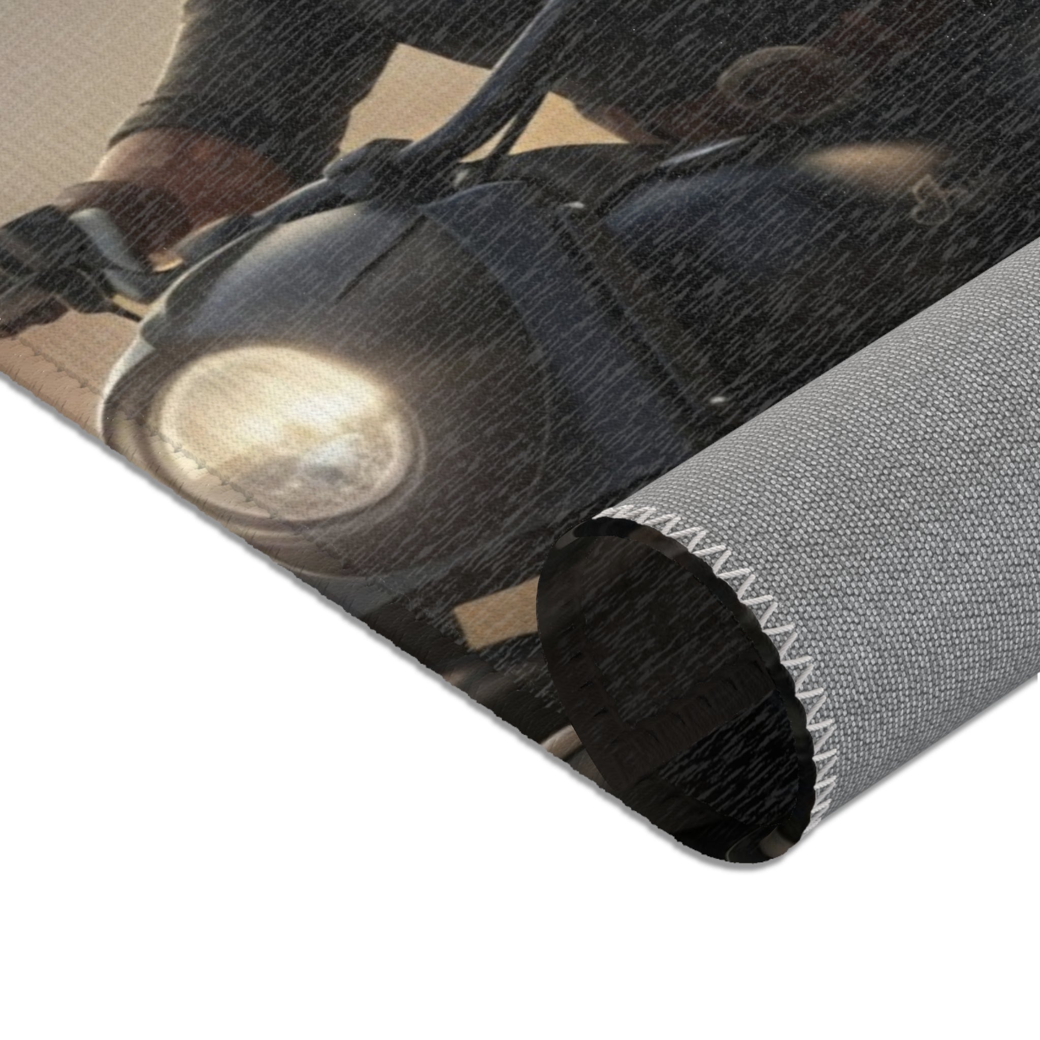 Area Rug — Pirate Biker Beach Scene Rug (Captain’s Voyage Design)