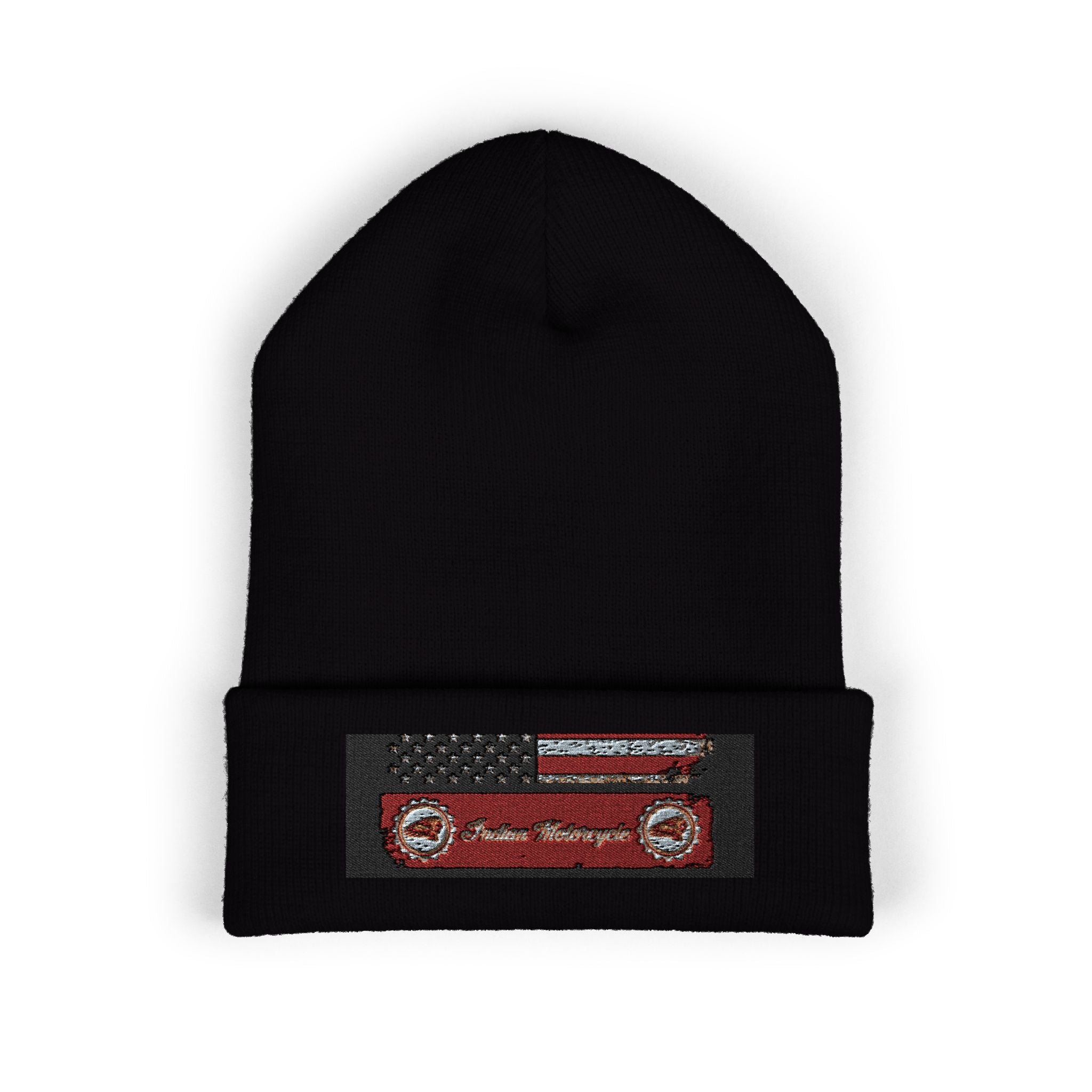 Retro Cassette Embroidered Beanie — Vintage Music Knit Hat